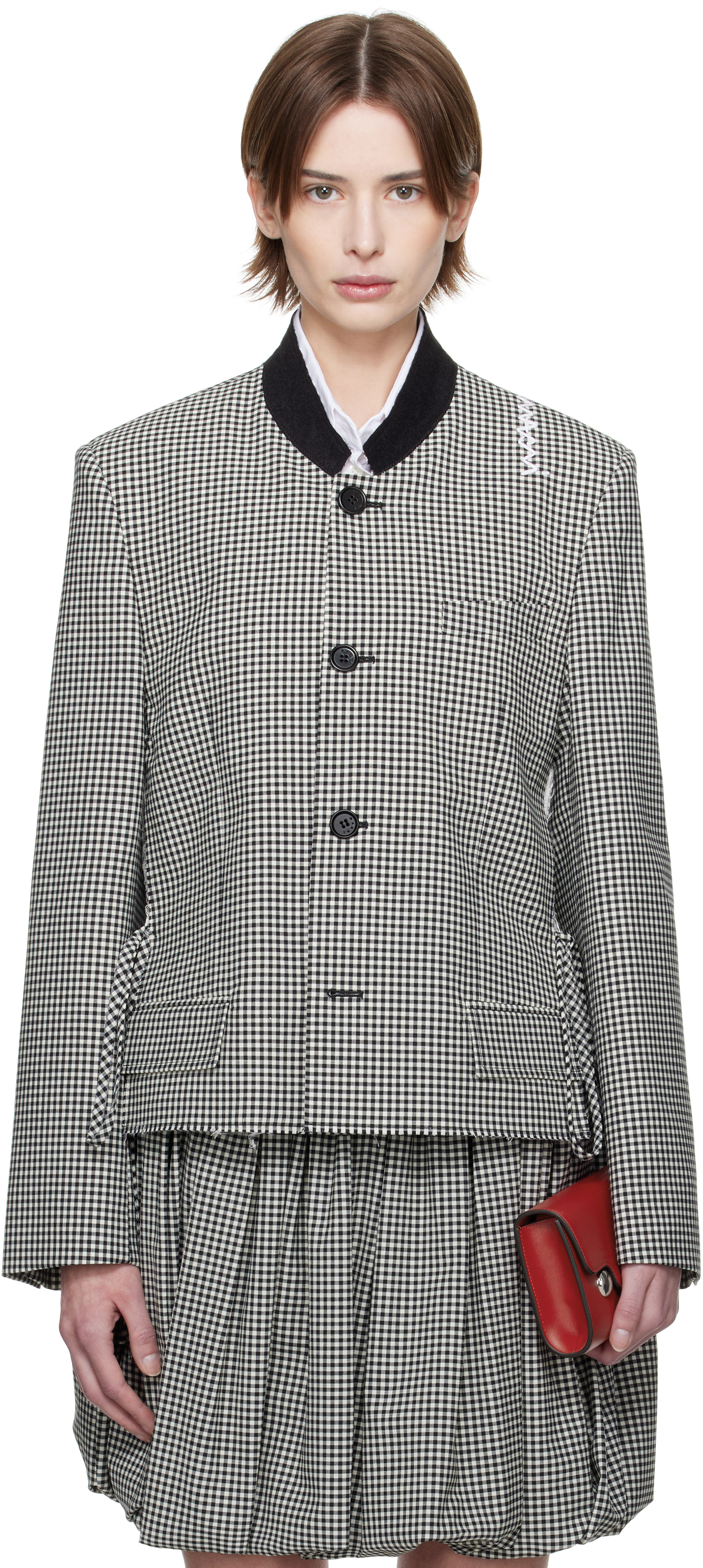 Black 
White Gingham Jacket