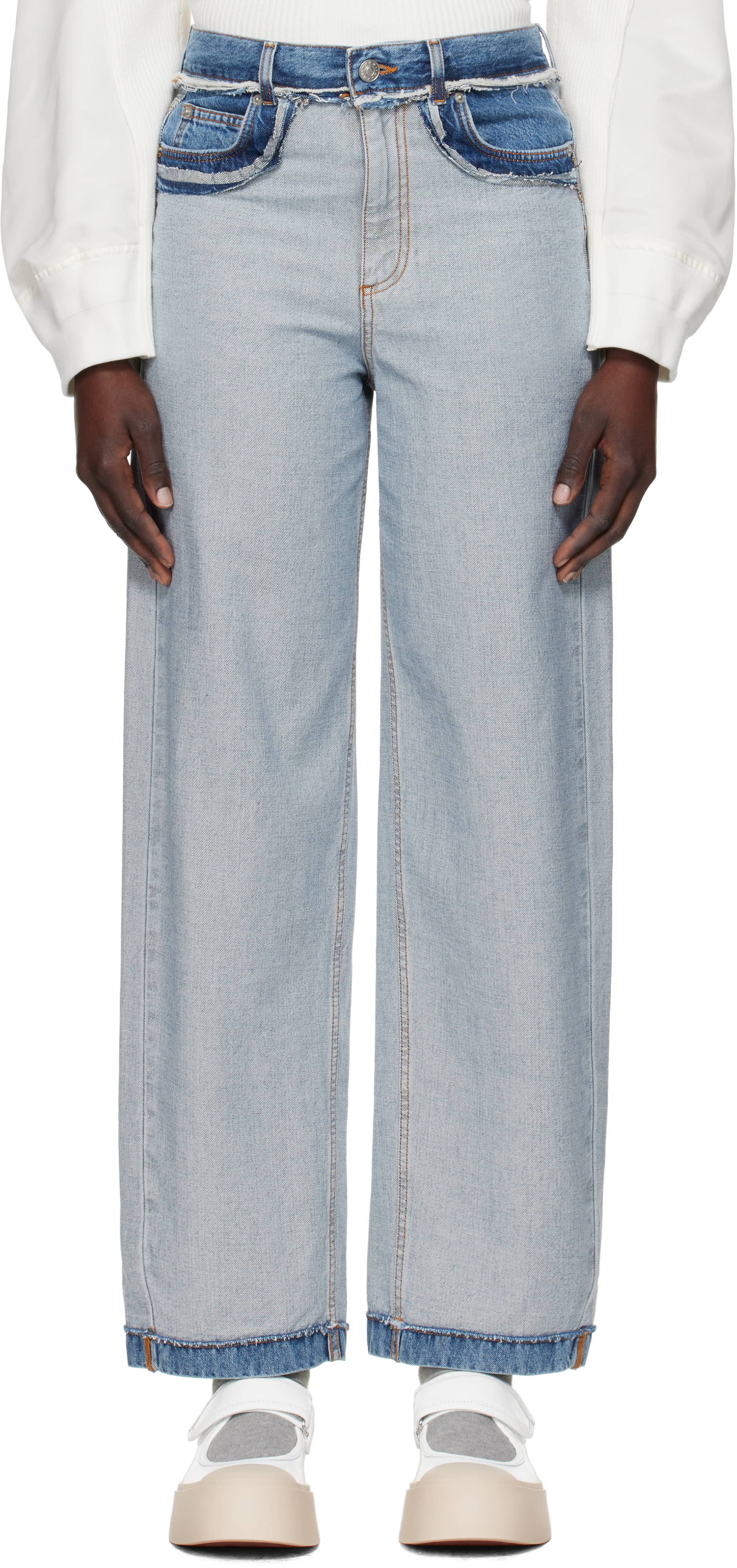 Marni Indigo Inside-out Carrot-fit Jeans In Iob52 Azure