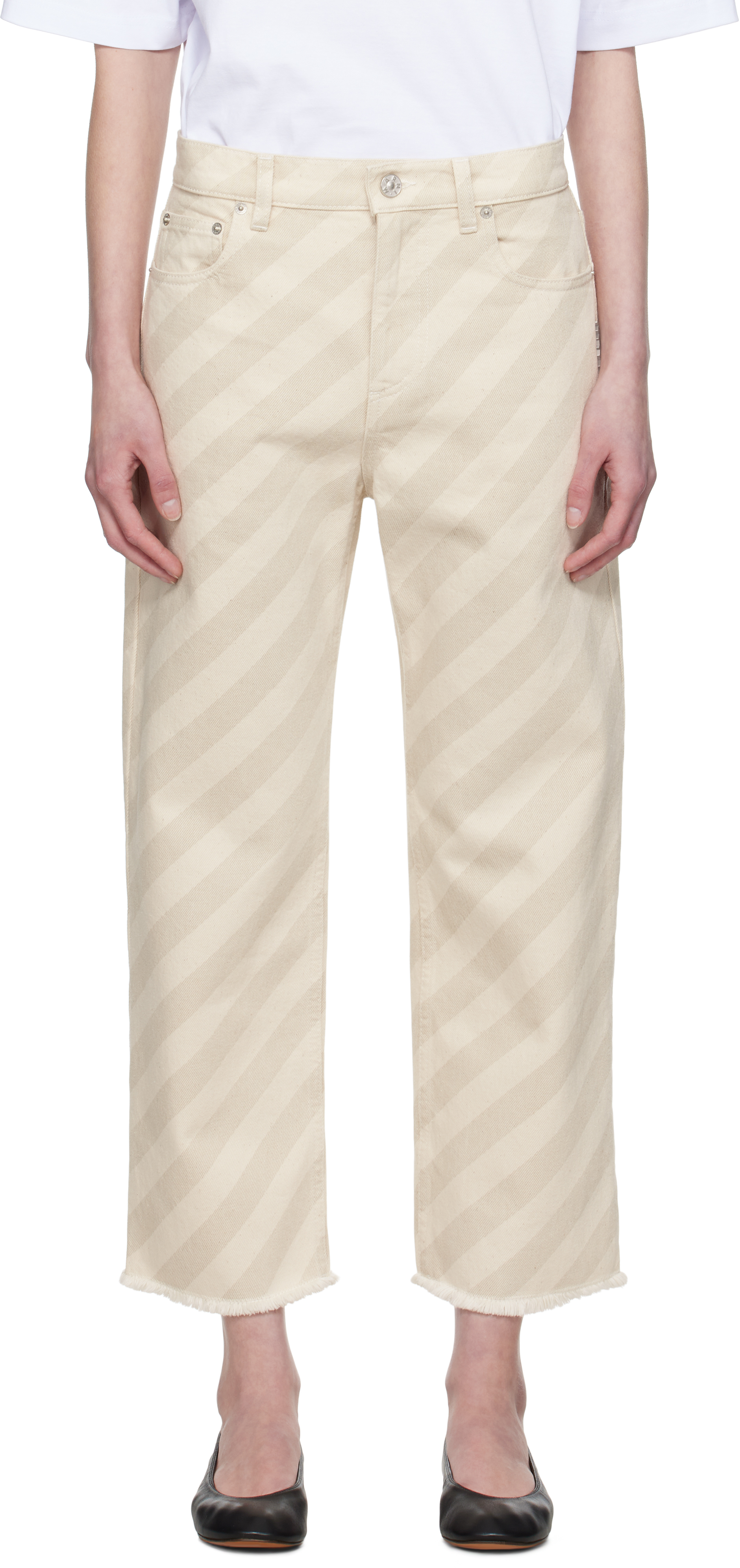 Beige 5-Pocket Jeans