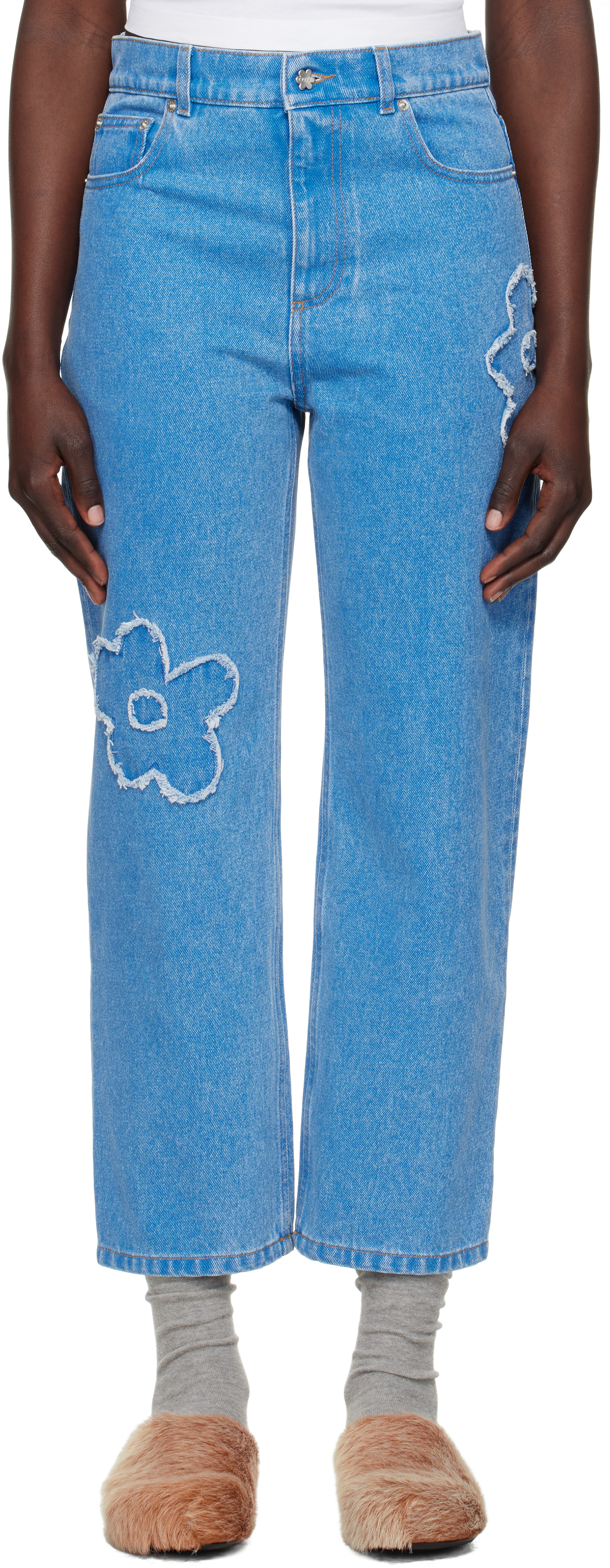 Marni Blue Boyfriend Jeans In Pcb44 Cobalt