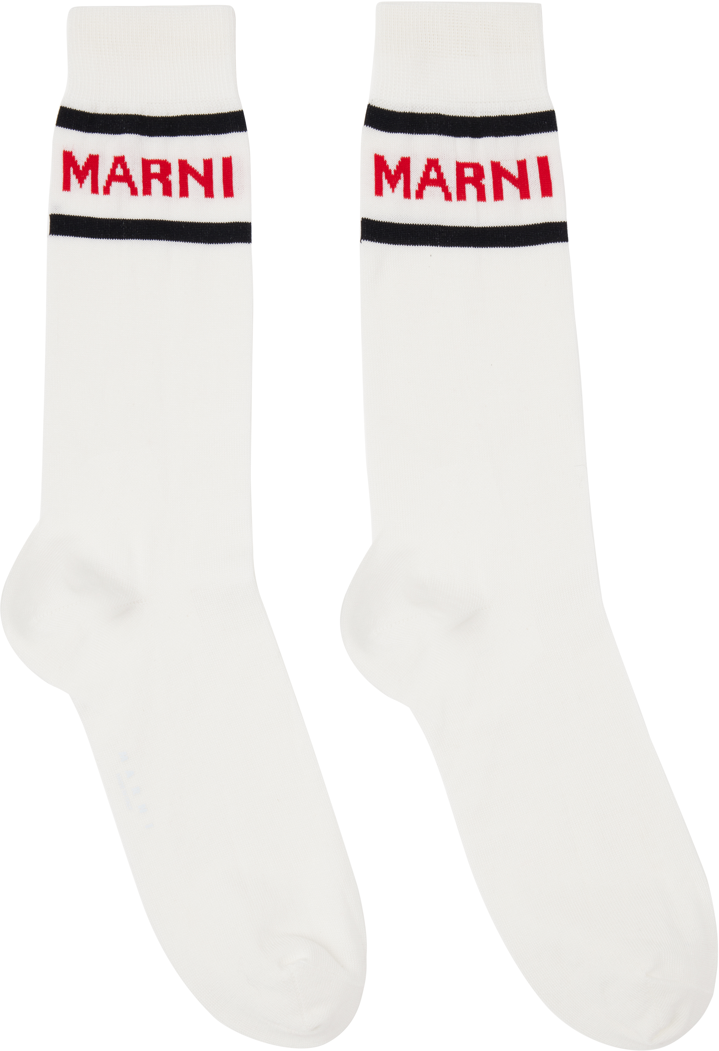 White Logo Cuffs Socks