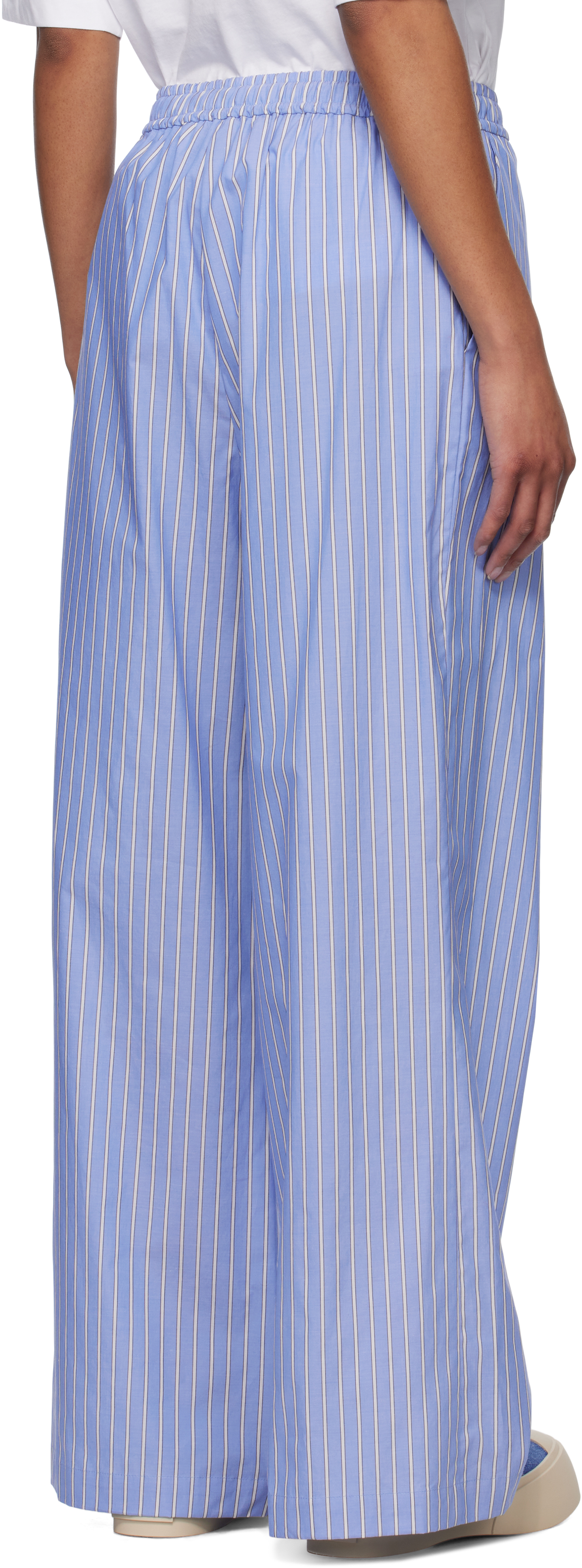Marni Blue Loose Trousers In Stb61 Blue China