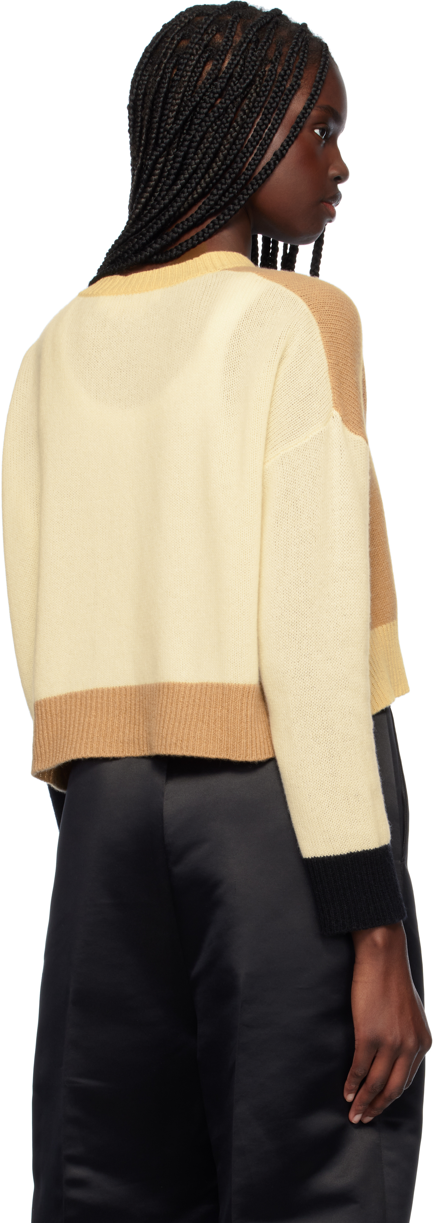Marni Women's Multicolor Cashmere Oversize Cardigan | Size It 38 | Cdmd0393q0ufx385 Color Blw74 In Blw74 Winter Wheat