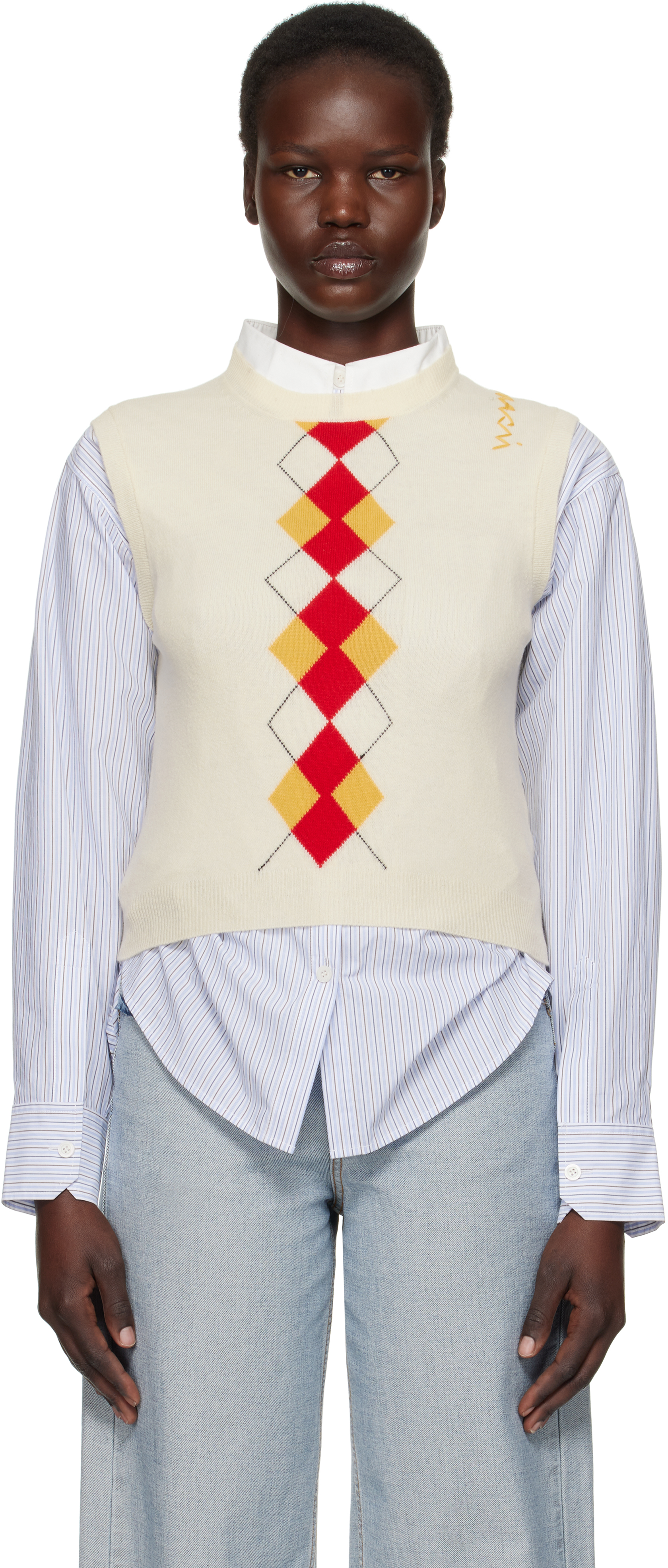 Off-White Argyle Vest