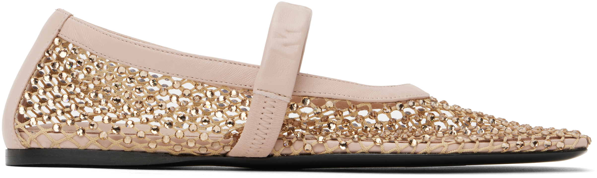 Marni Pink Mesh Mary Jane Ballerina Flats