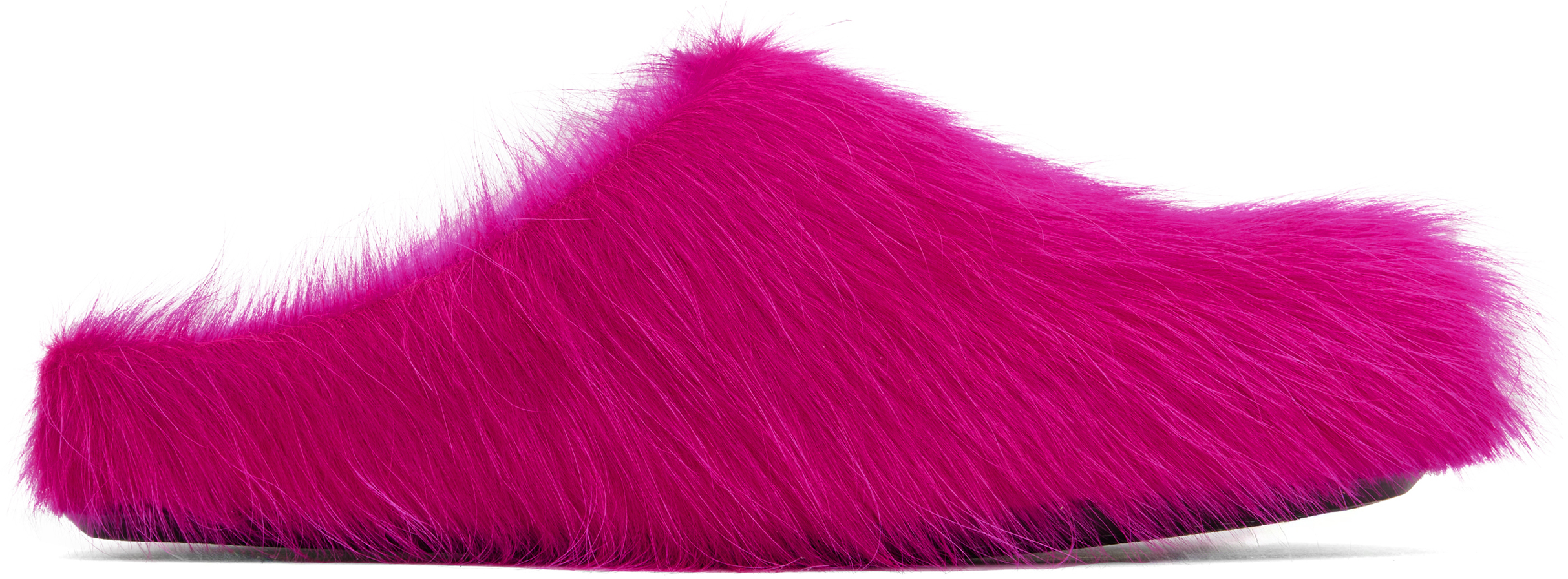 Marni: Pink Fussbett Sabot Slip-on Loafers | SSENSE display picture 2