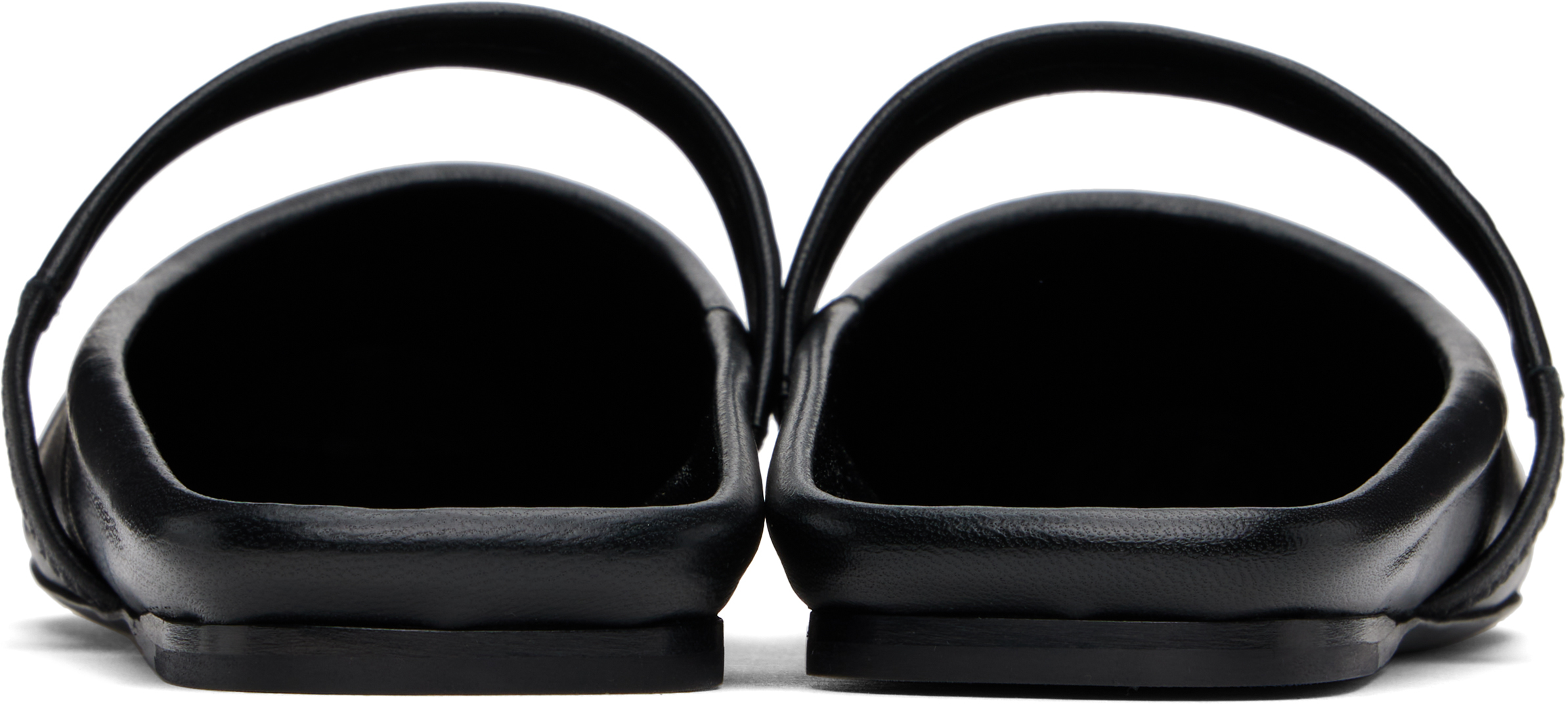Marni Sculptural Black Calfskin Mules With Open Back In 00n99 Black