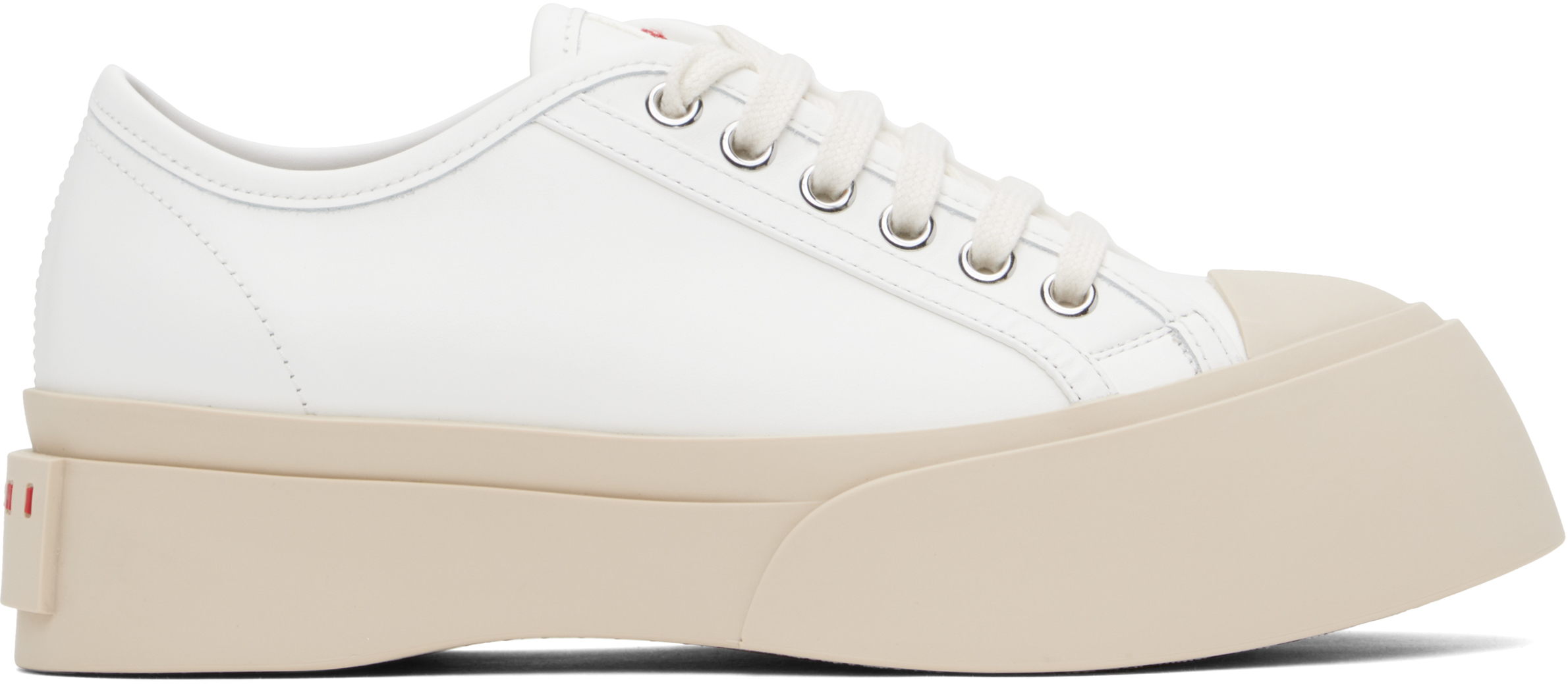 White Nappa Leather Pablo Sneakers