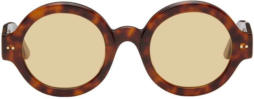 Shop Marni Brown Retrosuperfuture Edition Nakagin Tower Sunglasses In Blonde Havana