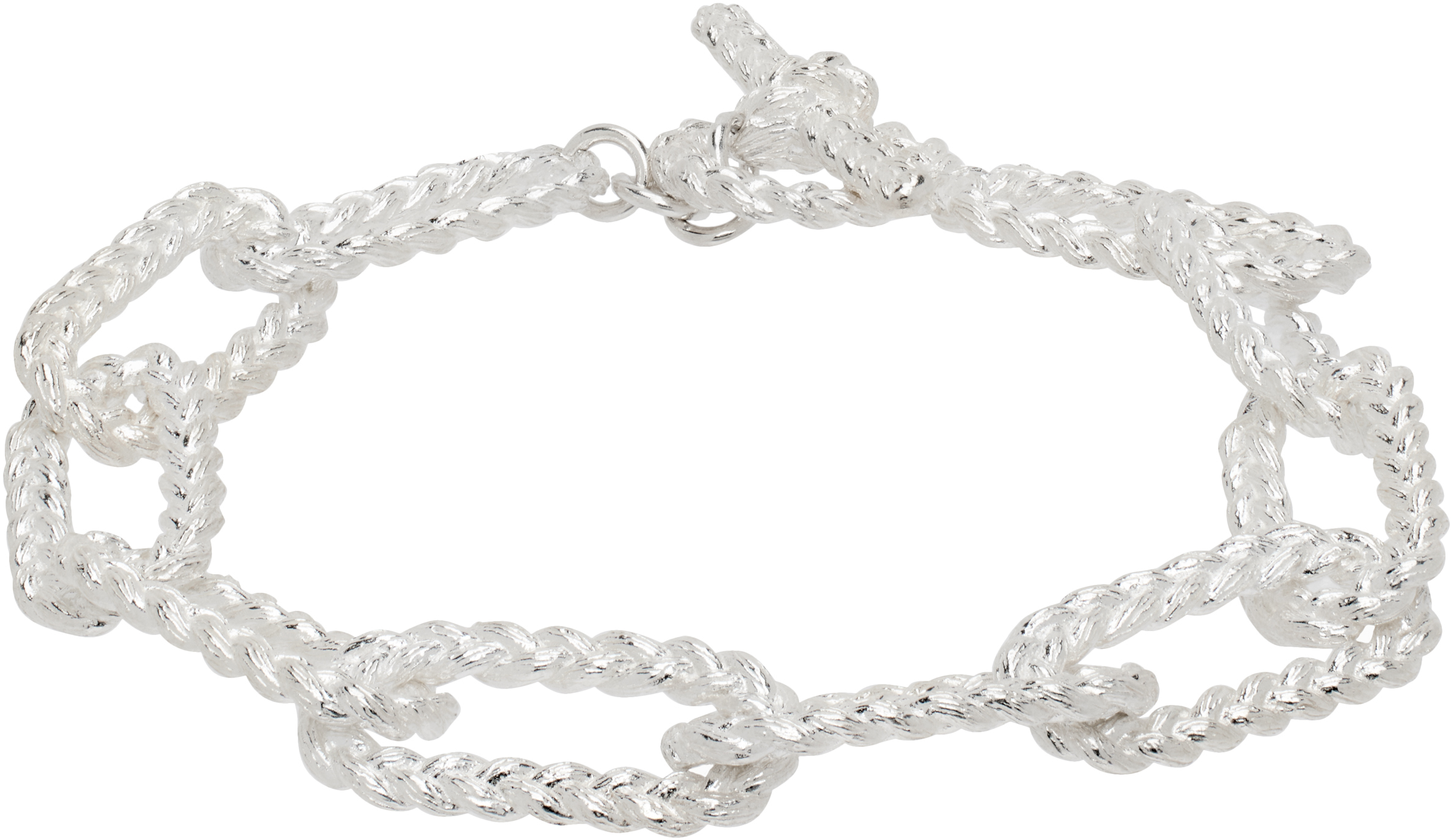 Silver Braided Link Bracelet