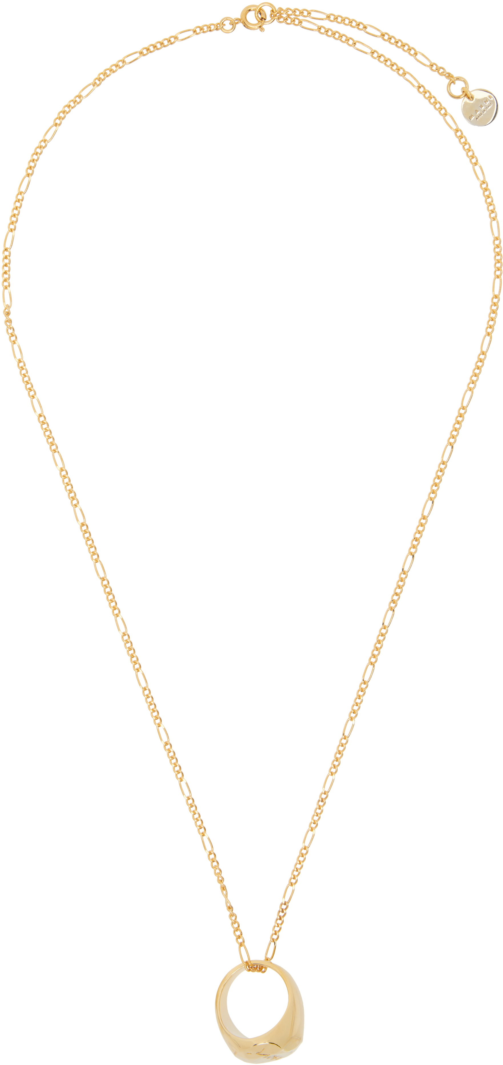 Gold Ring Pendant Necklace