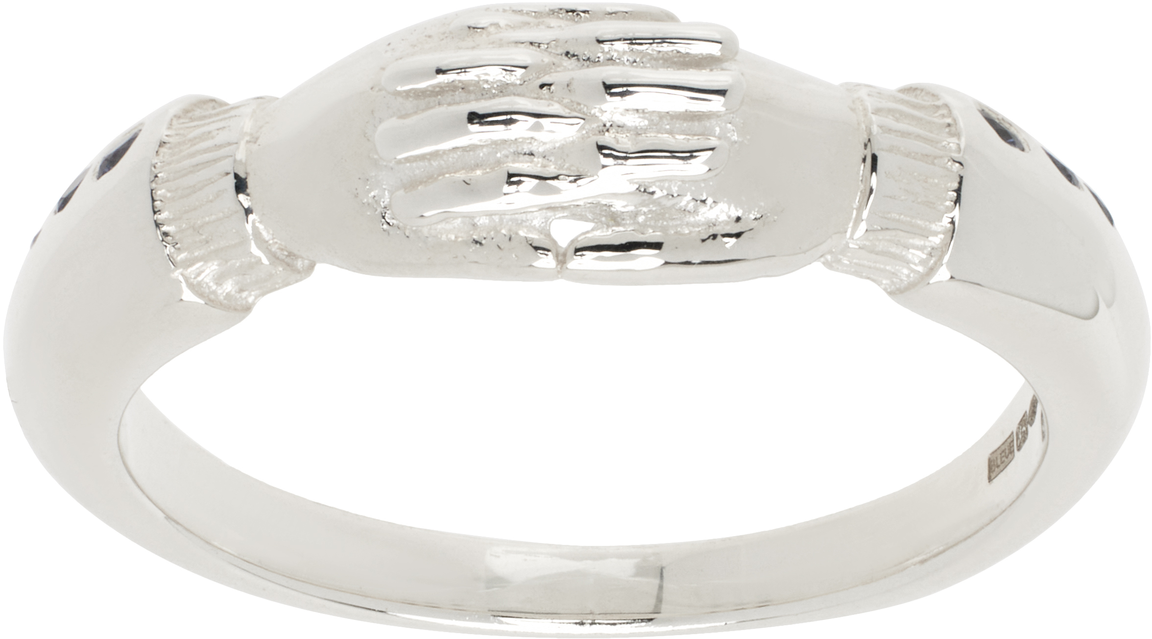 SSENSE Exclusive Silver Hands Of Thought Ring