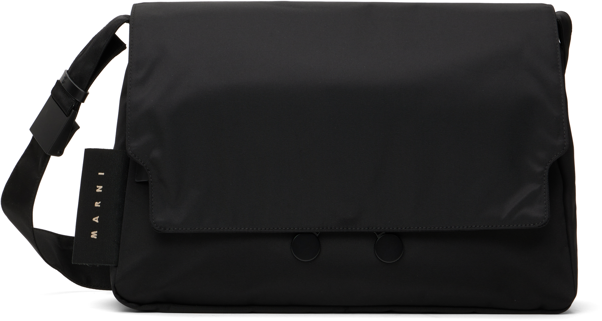 Black CORDURA Cityscape Crossbody Bag by Marni on Sale