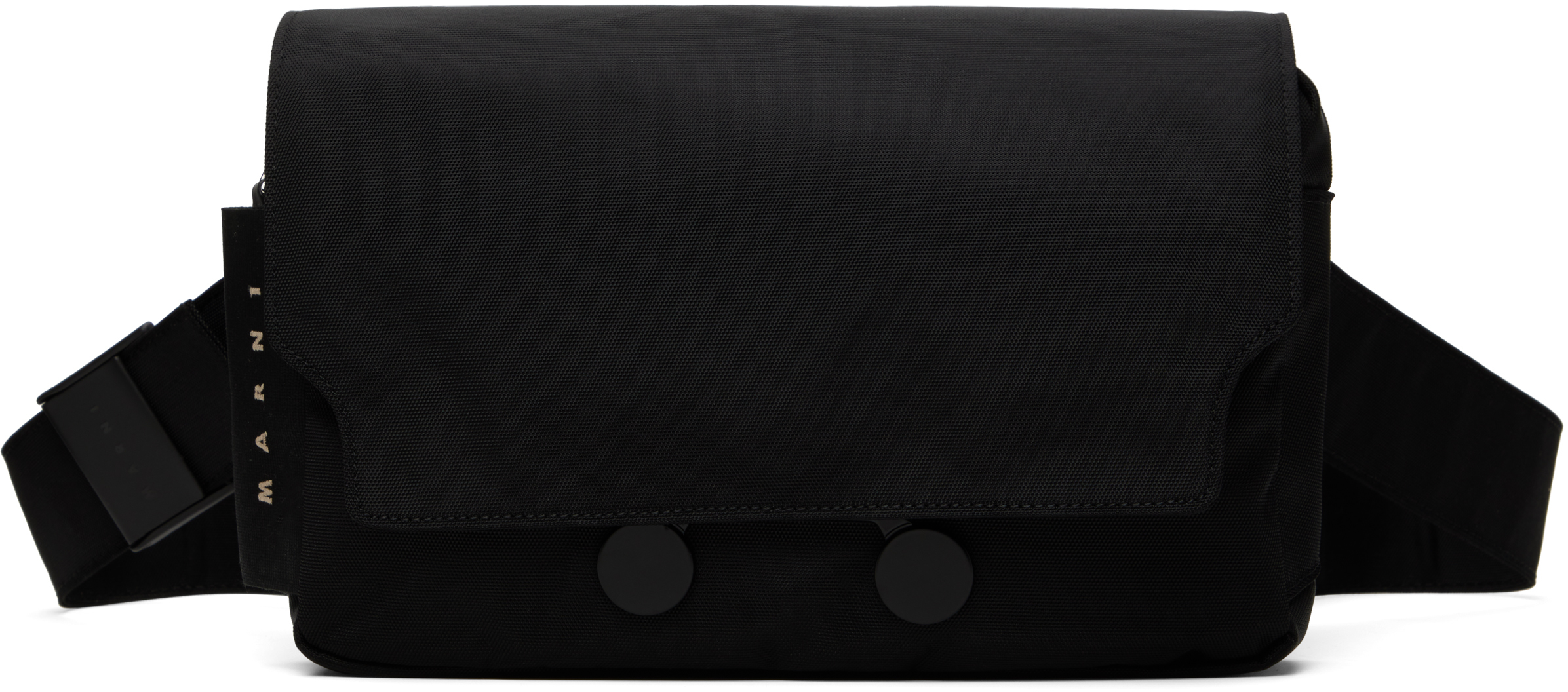 Black Cordura Cityscape Belt Bag by Marni on Sale