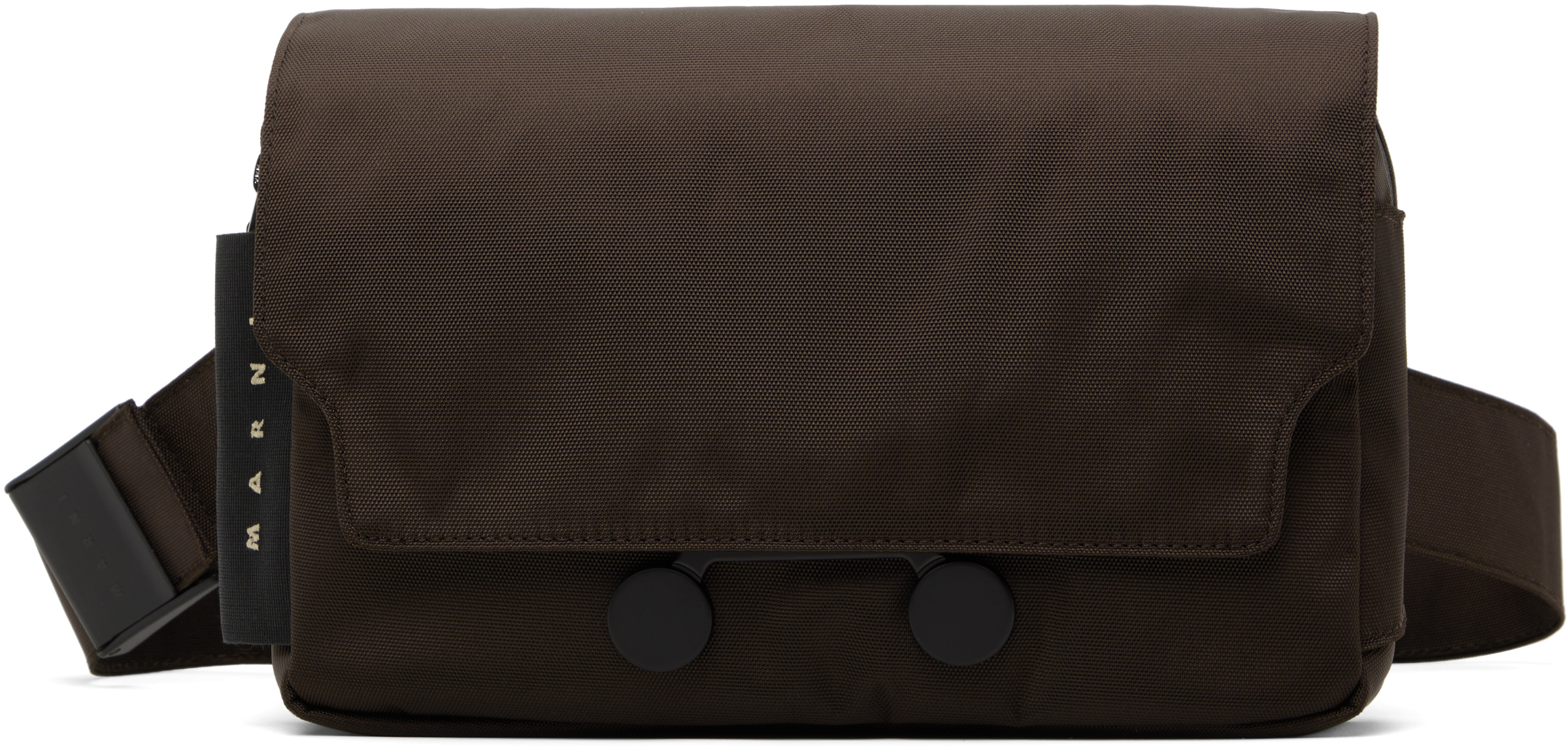 Brown Cordura Cityscape Belt Bag by Marni on Sale