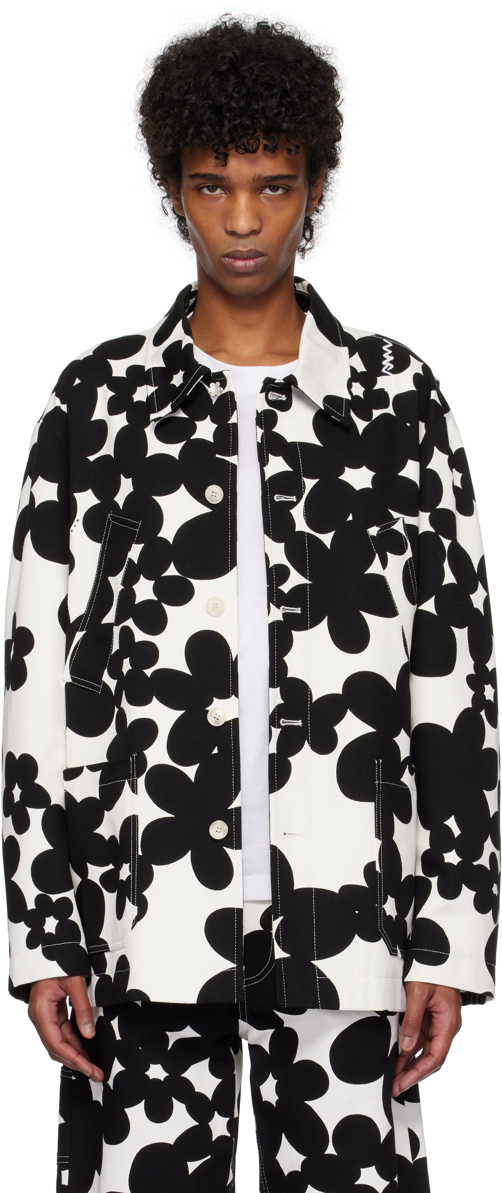 Black 
White Dillies Print Jacket