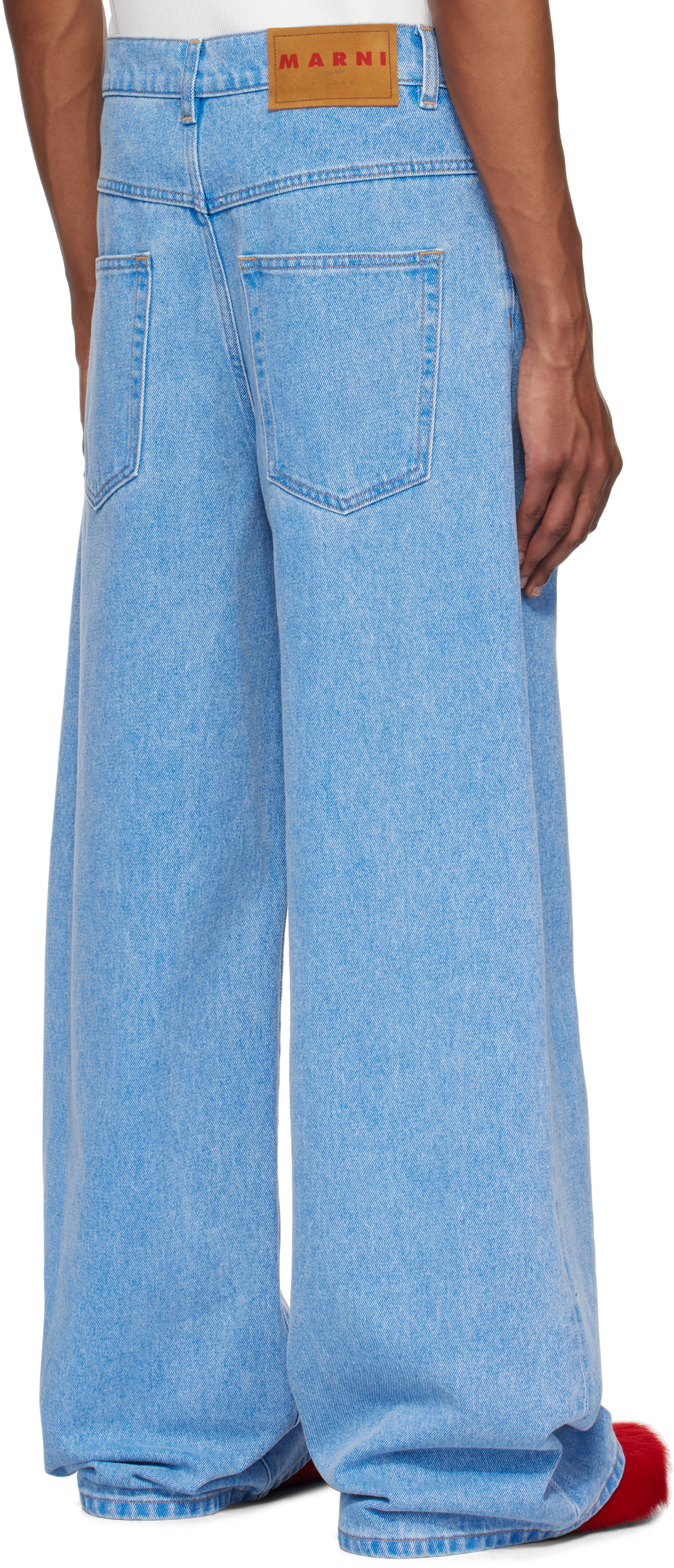 Marni Blue Organic Wide-leg Jeans In Bdb44 Cobalt
