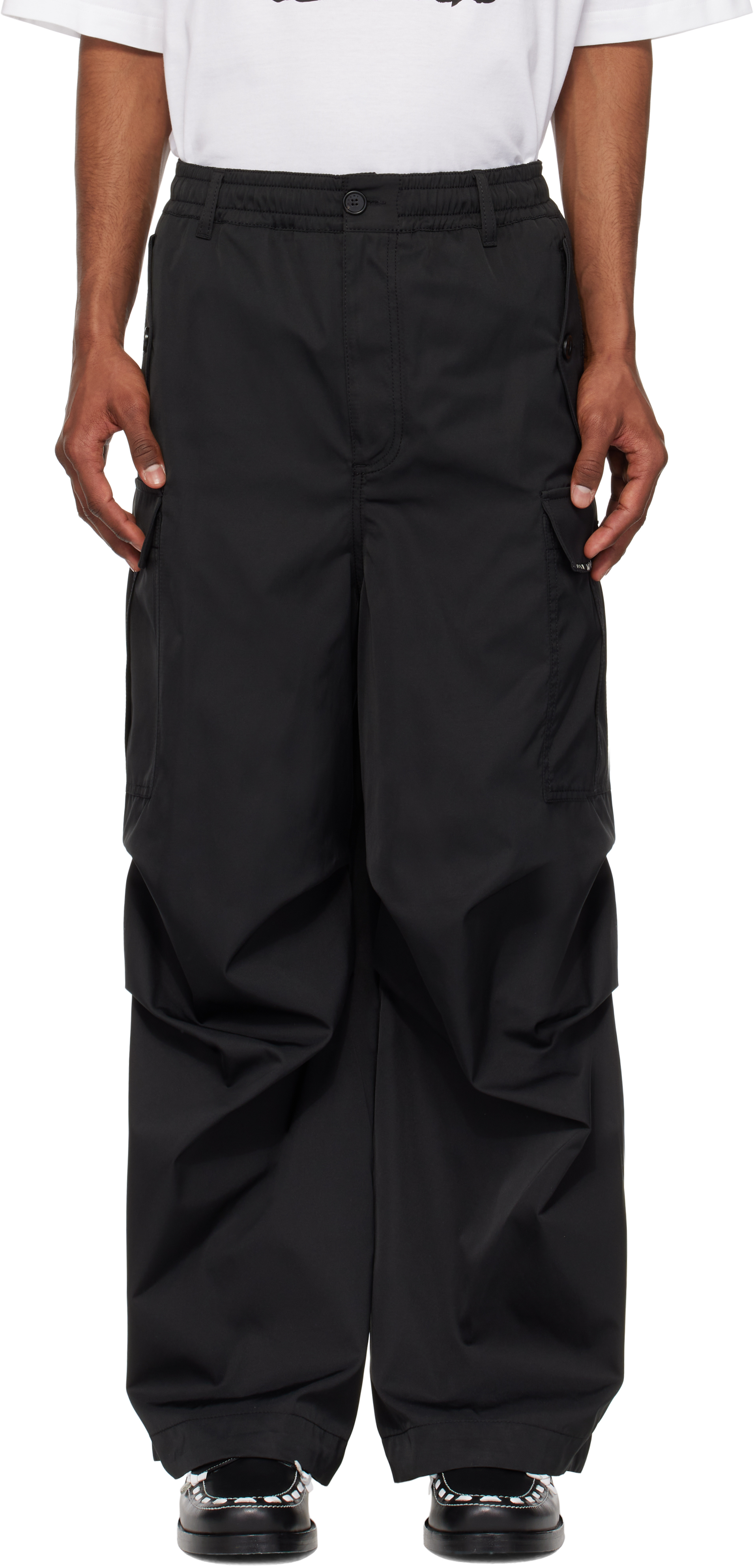 Marni Black Water-repellent Taffeta Cargo Pants