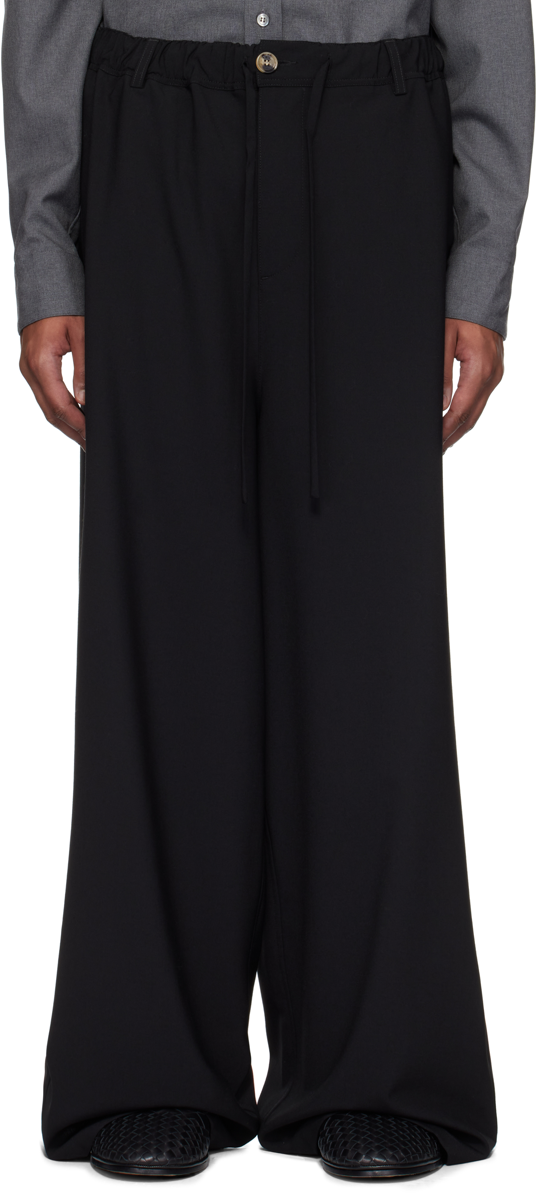 Black Wool Trousers