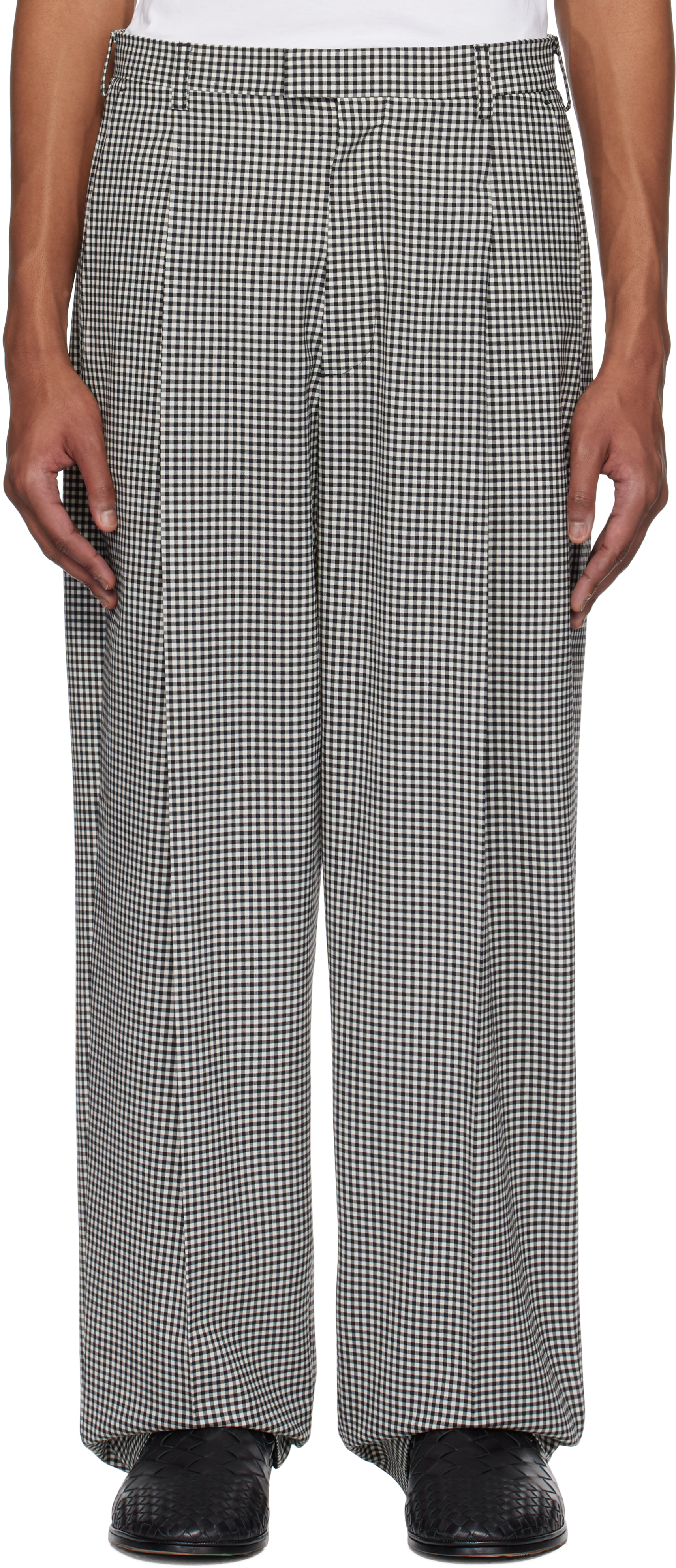 Black 
White Gingham Trousers