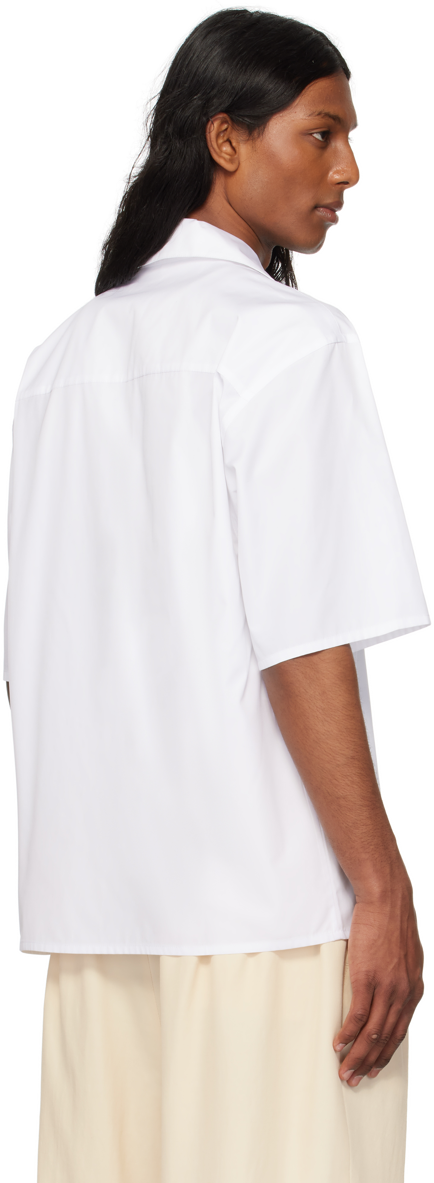 Marni White Poplin Bowling Shirt With Fawn Patch