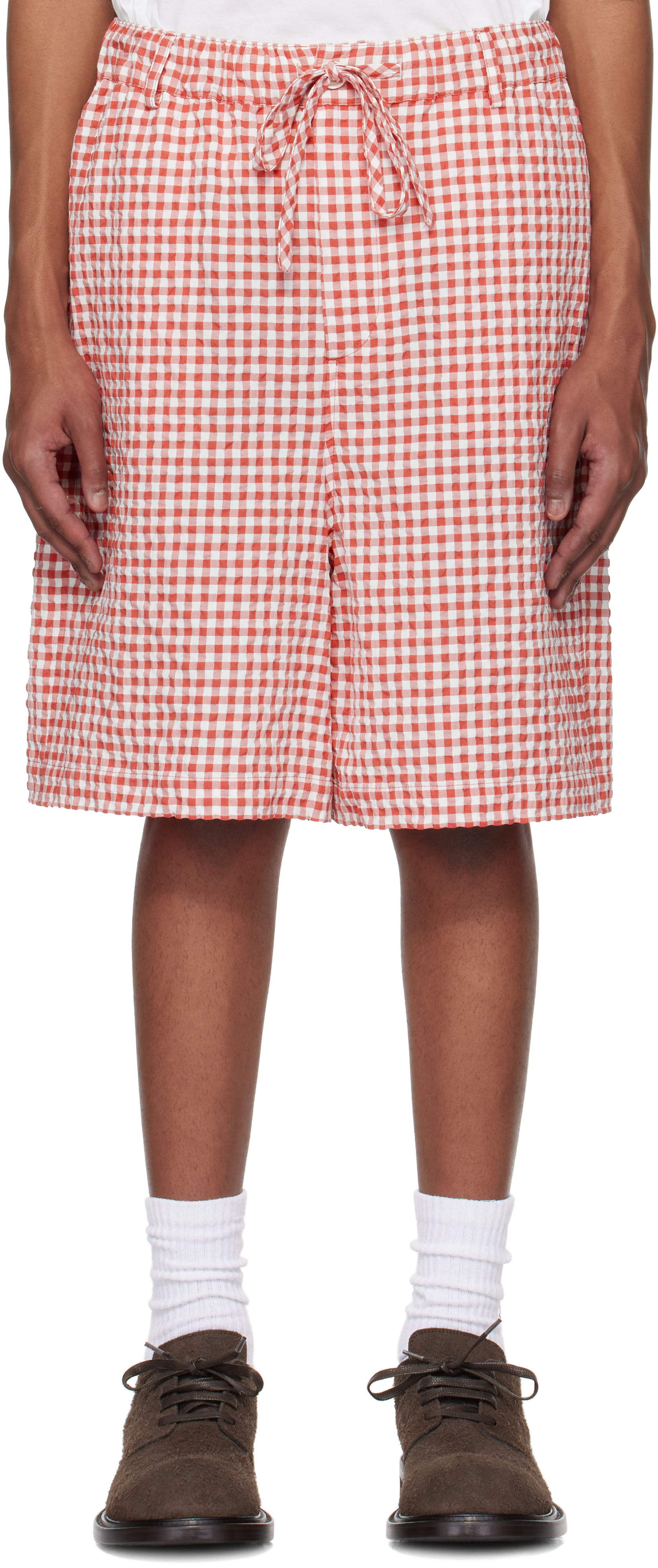 Red 
White Gingham Shorts