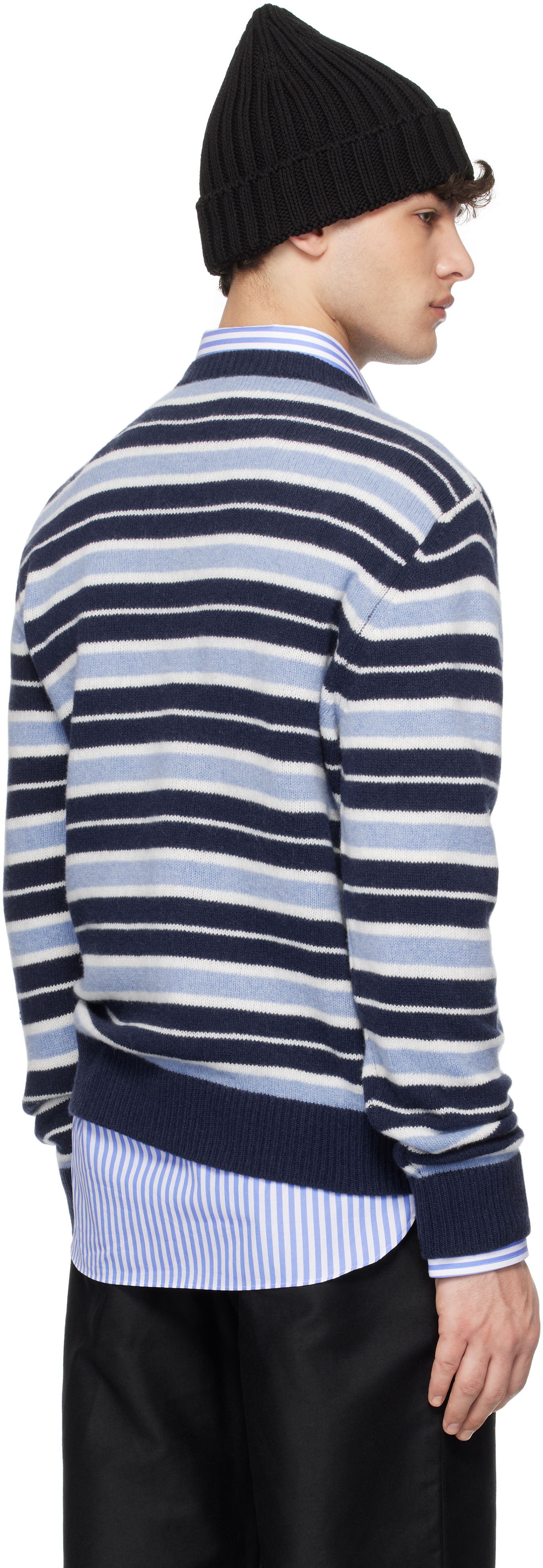 Marni Blue Virgin Wool Blend Sweatshirt Men In Stb26 Blue Lilac