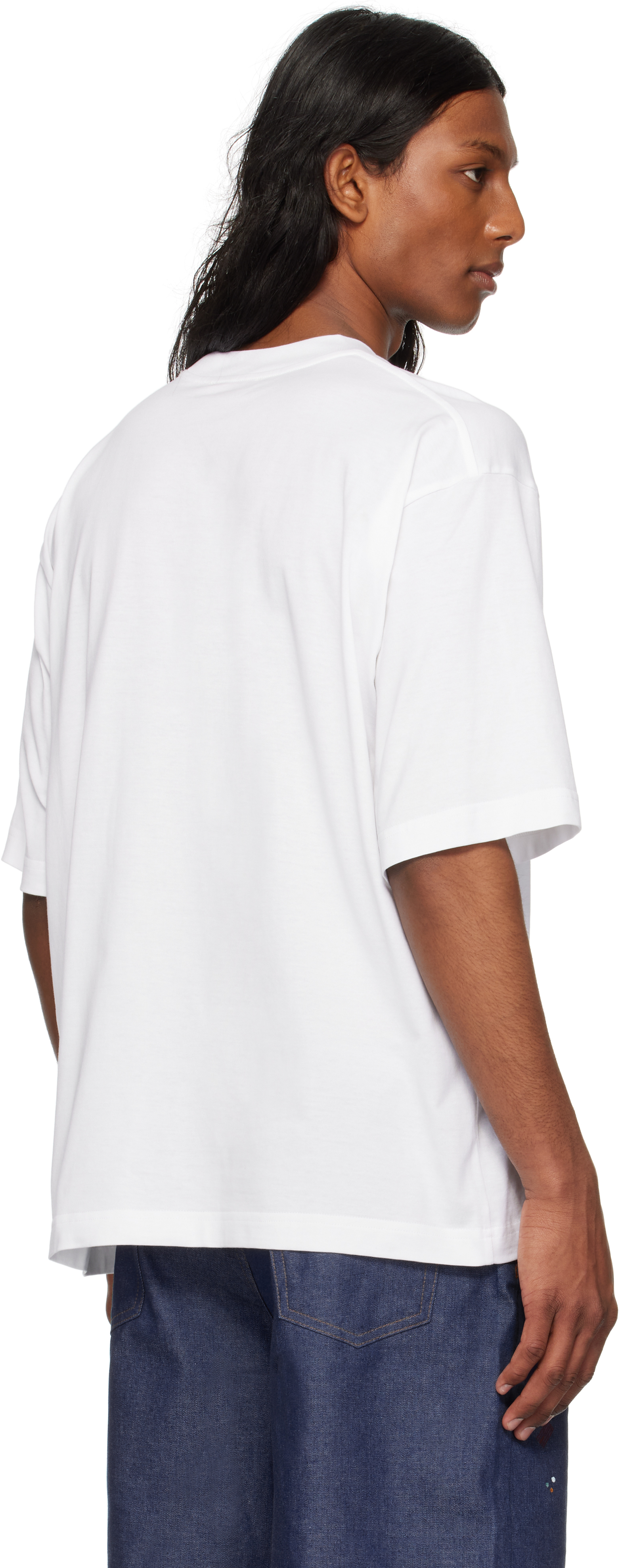 Marni White Cotton T-shirt With Fawn Print