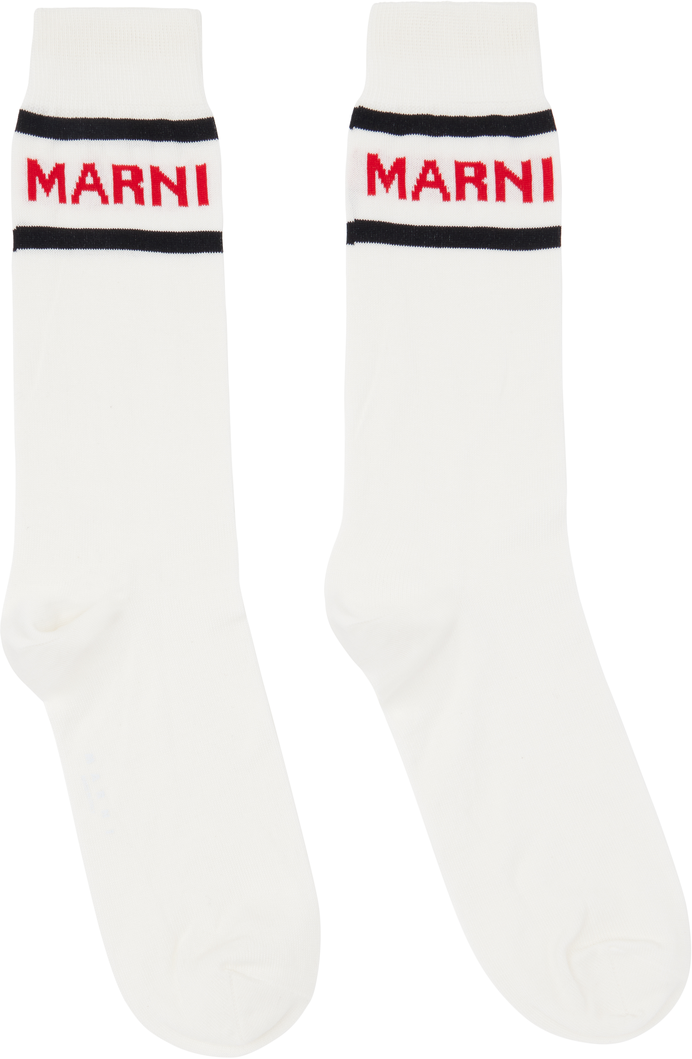 White Logo Cuffs Socks