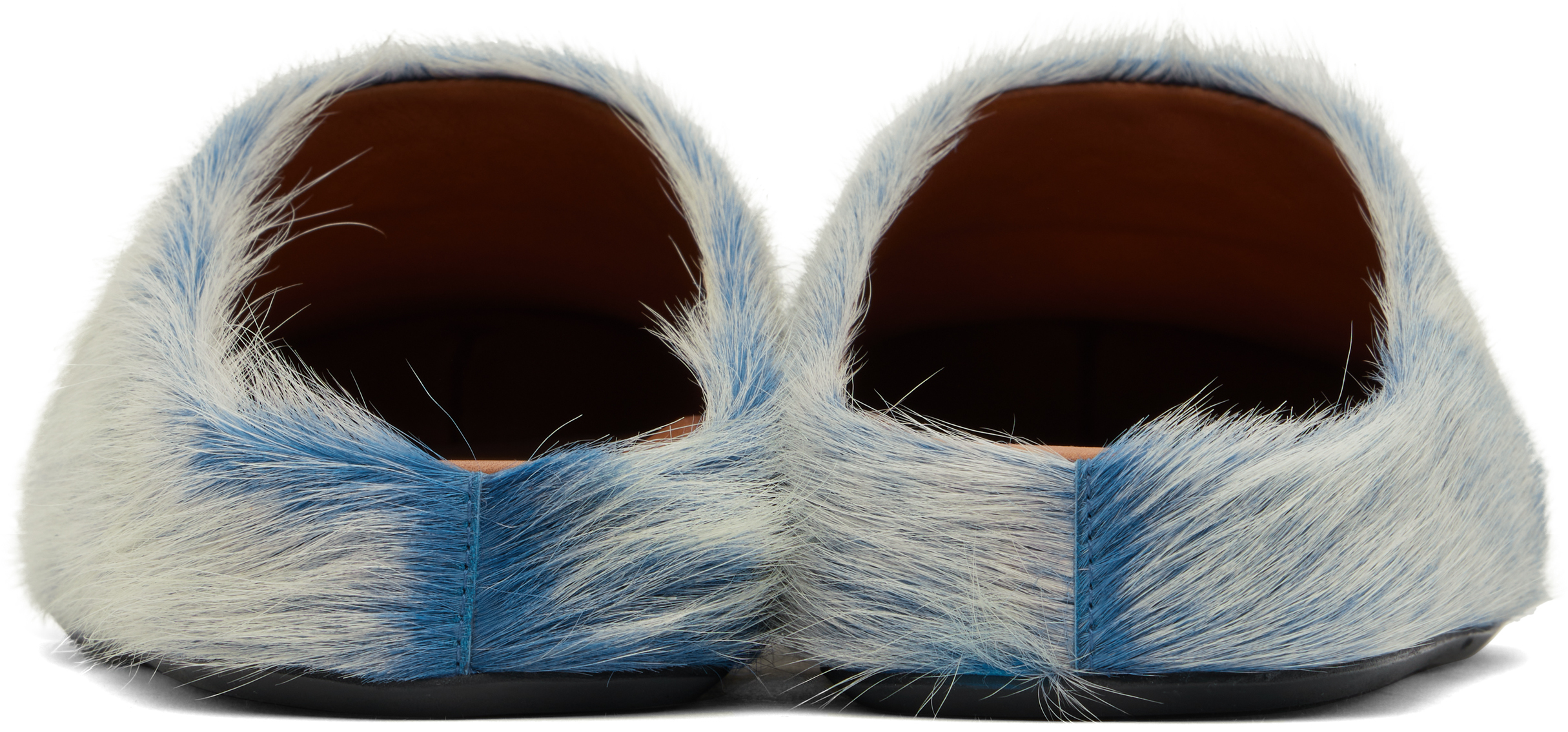 Shop Marni Blue & Gray Fussbett Sabot Slip-on Loafers In 00b26 Blue Lilac