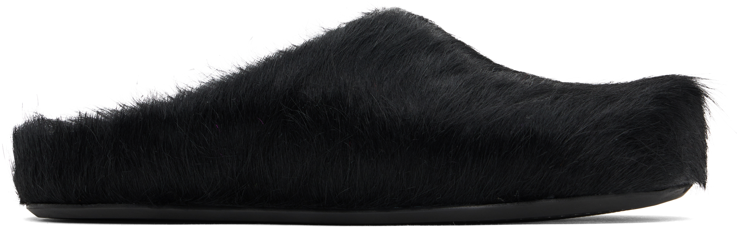 Black Fussbett Sabot Slip-on Loafers