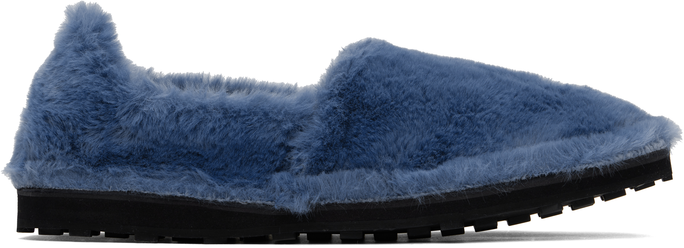 Green Faux-Fur Loafers