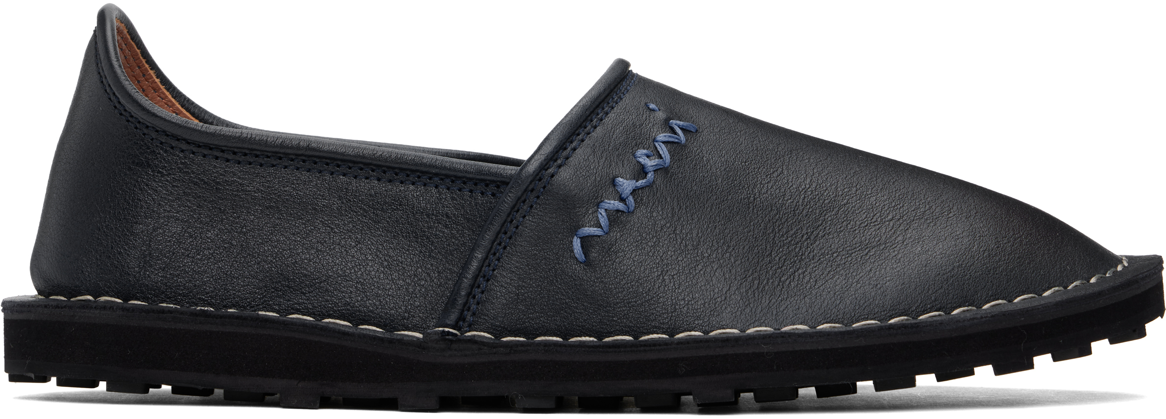 Navy 'Marni' Symbol Loafers