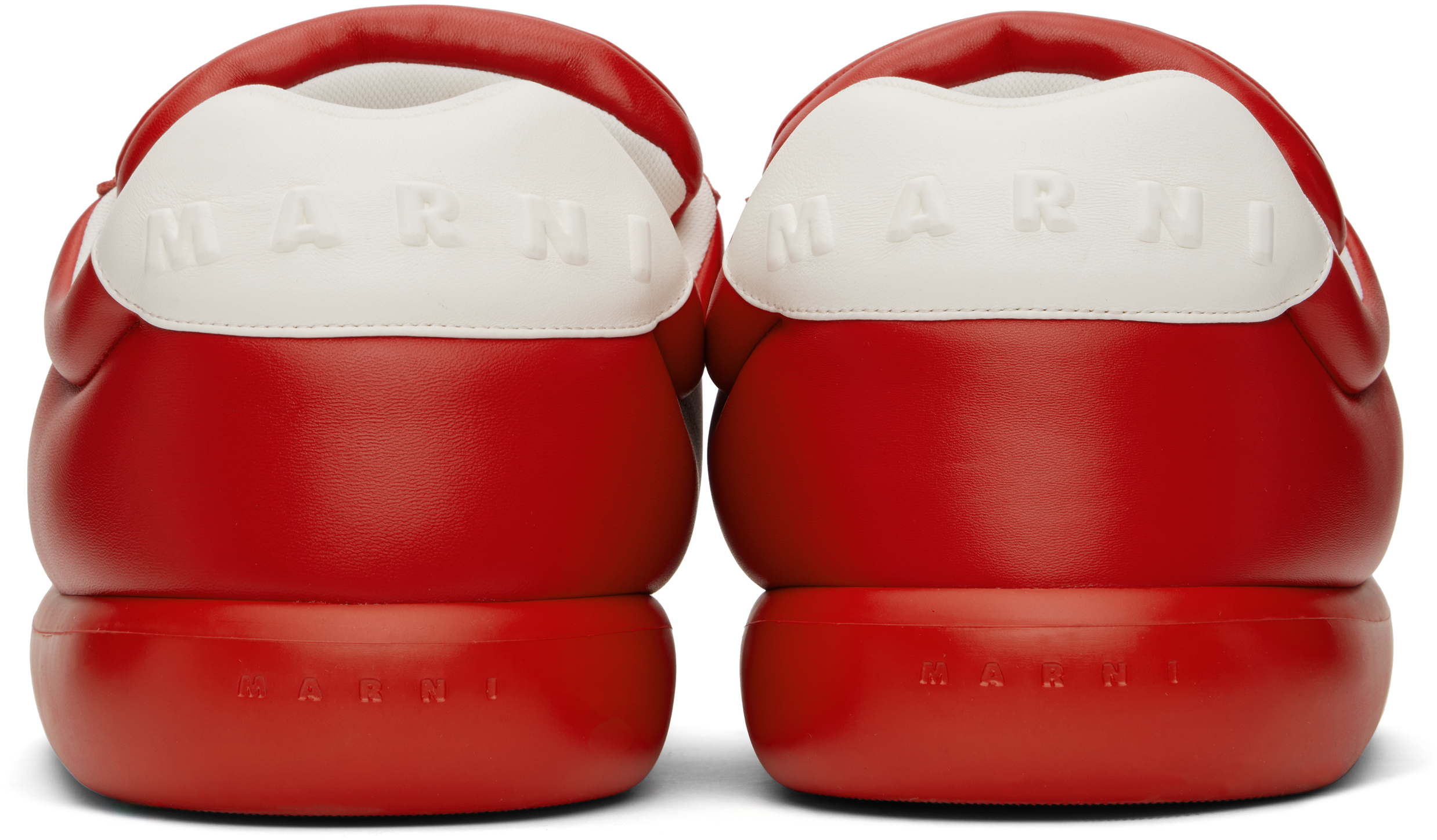 Marni Red Leather Bigfoot 2.0 Sneakers In 00r63 Crimson