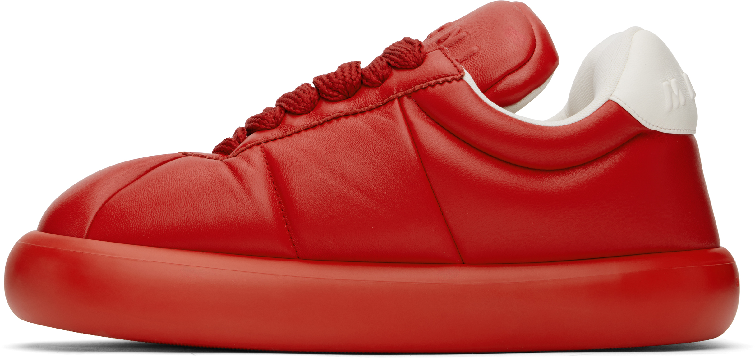 Marni Red Leather Bigfoot 2.0 Sneakers In 00r63 Crimson