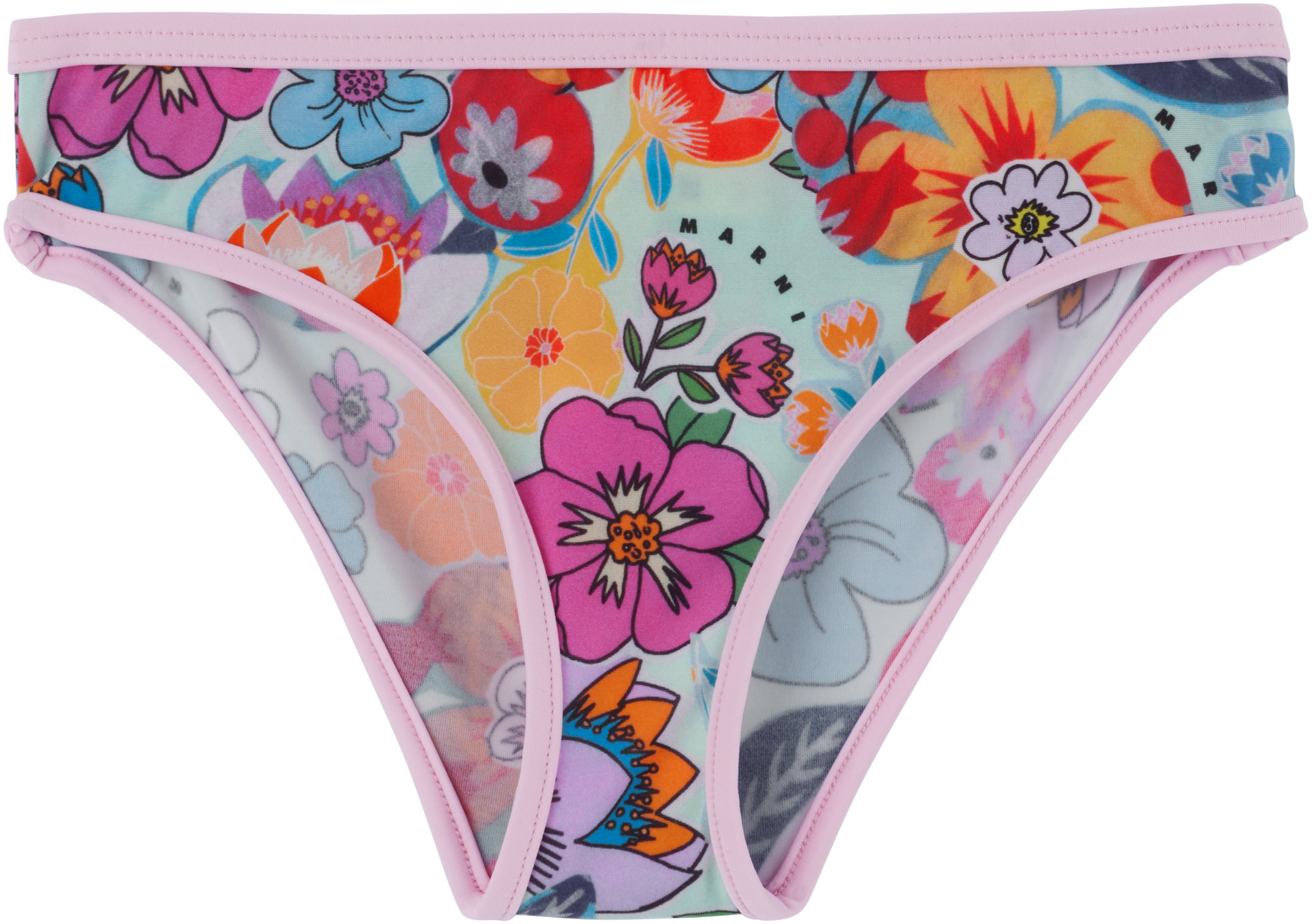 Marni Kids Multicolor Holiday Pattern Bikini In 0m851
