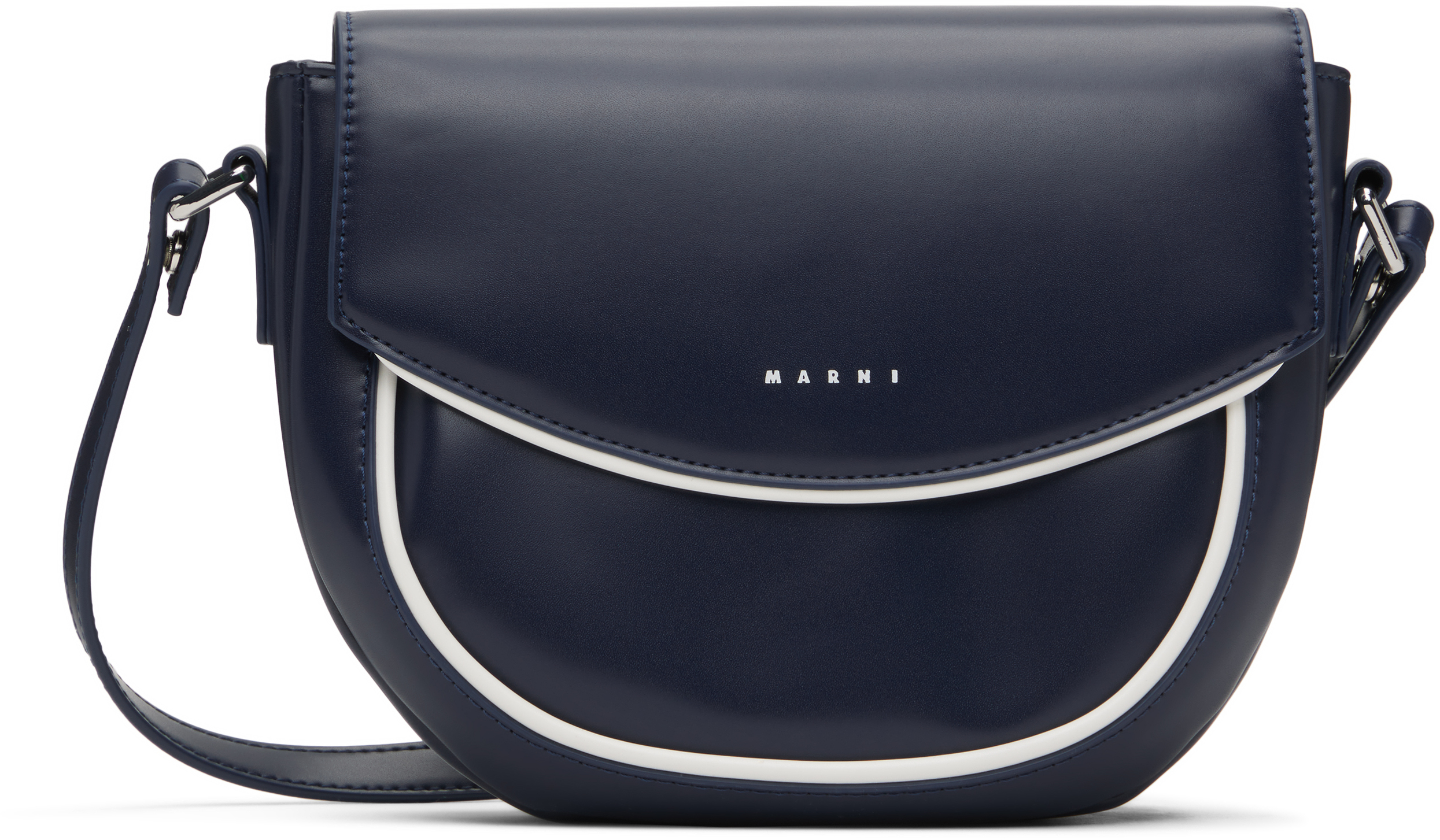Marni Kids Navy Smile Bag In 0m803