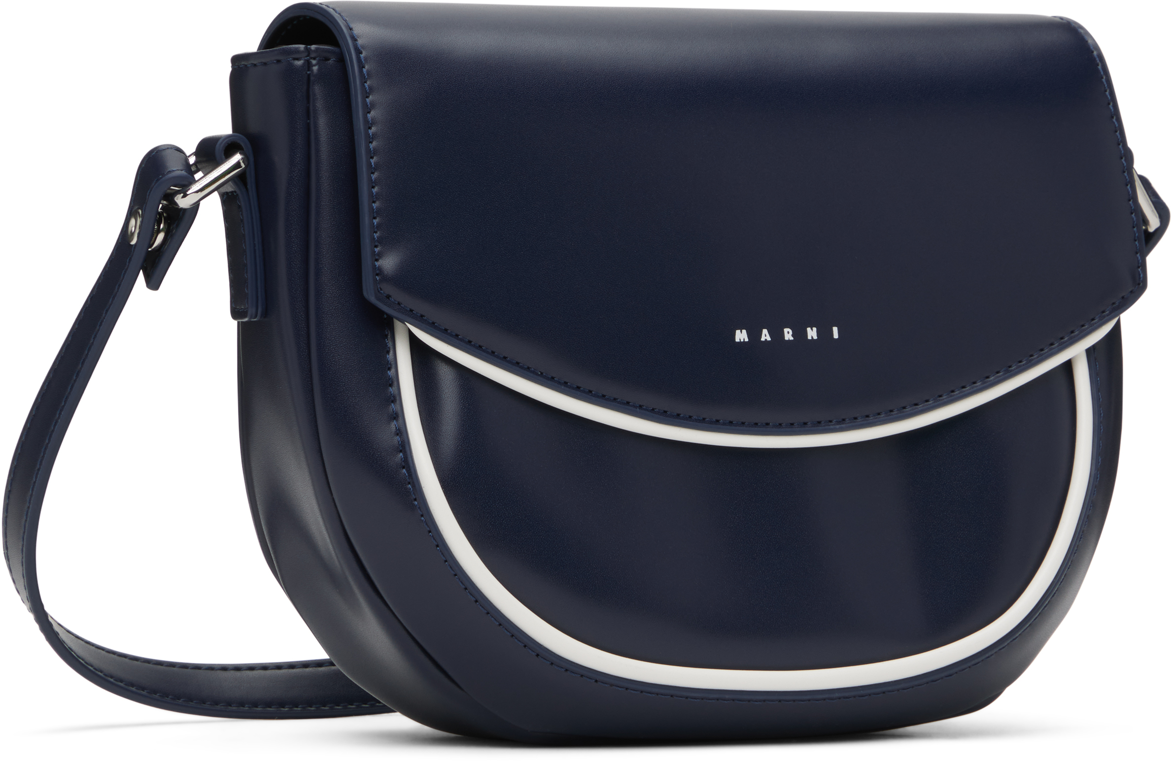 Marni Kids Navy Smile Bag In 0m803