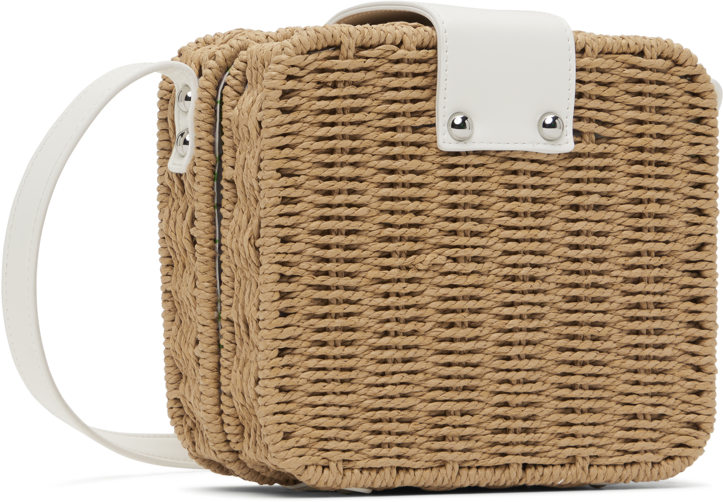 Marni Kids Beige & White Pic Nic Bag In 0m704