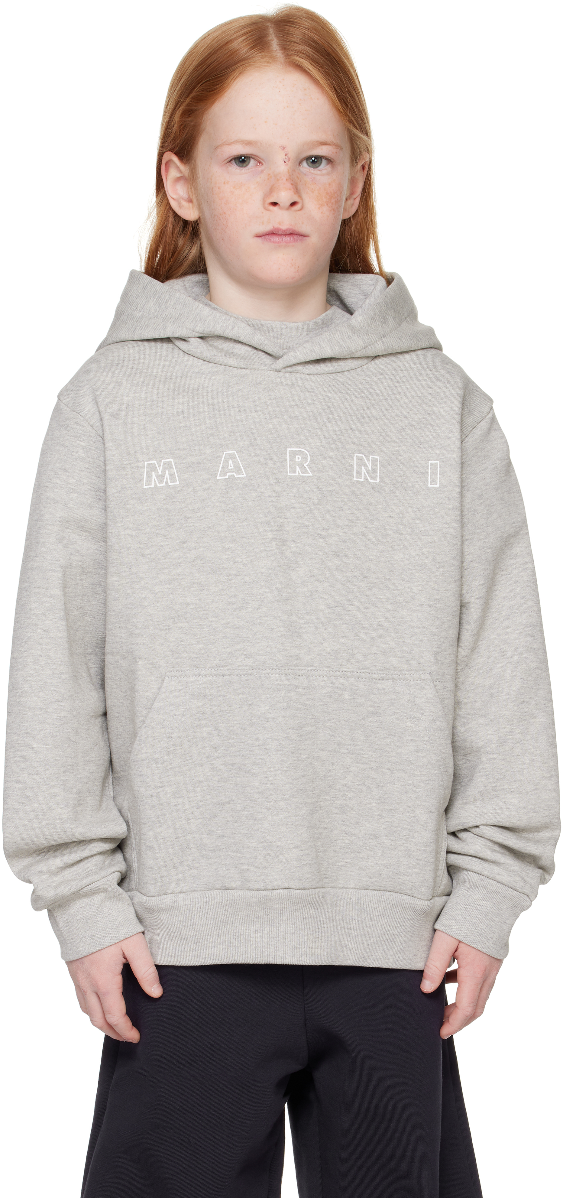 Kids Gray Logo Hoodie