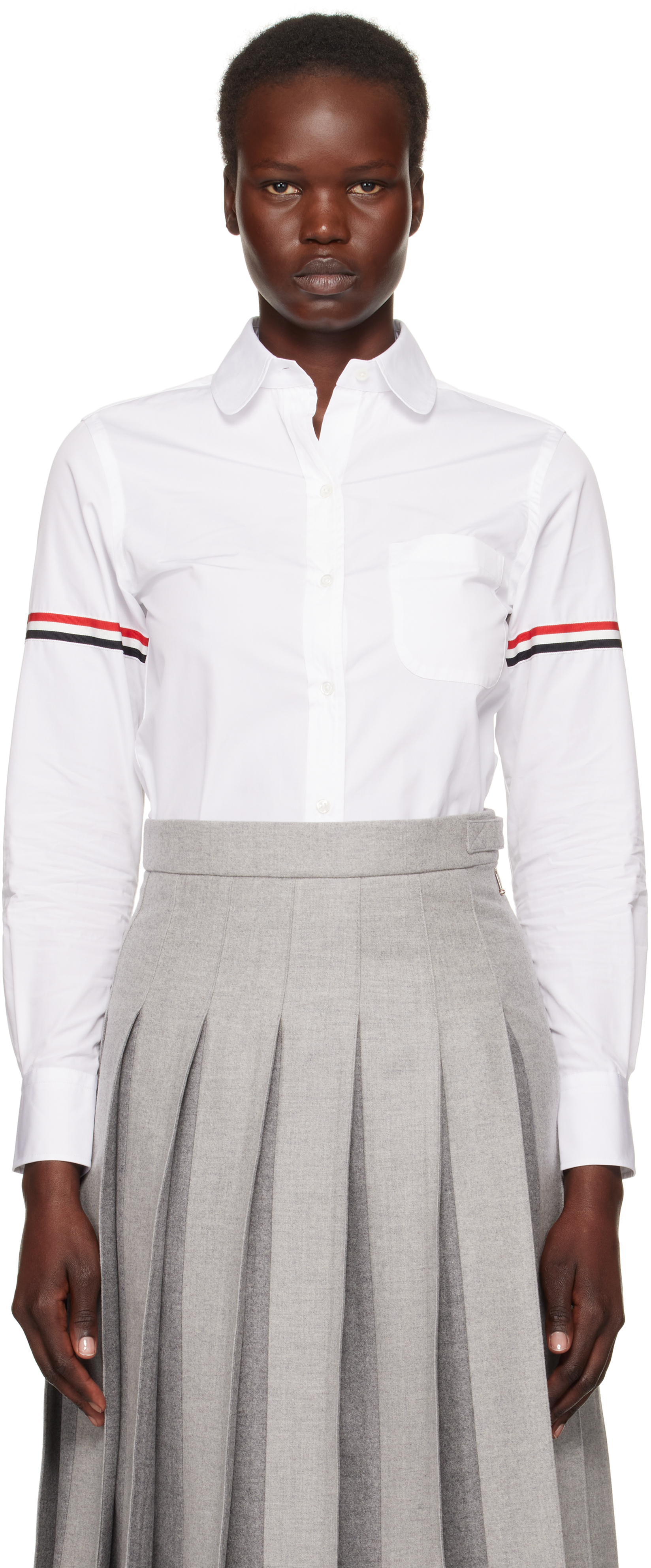 White Oxford Classic Round Collar Shirt