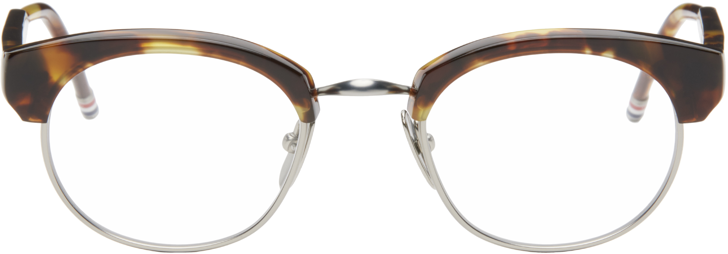 Brown & Silver Oval Glasses