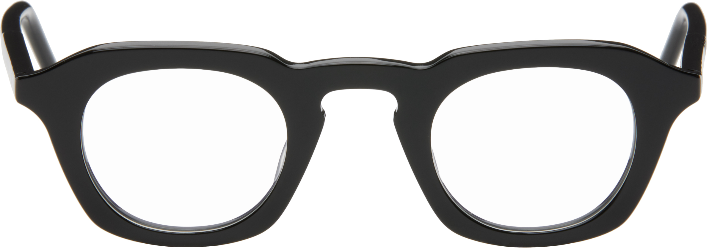 Black Acetate Oval Glasses