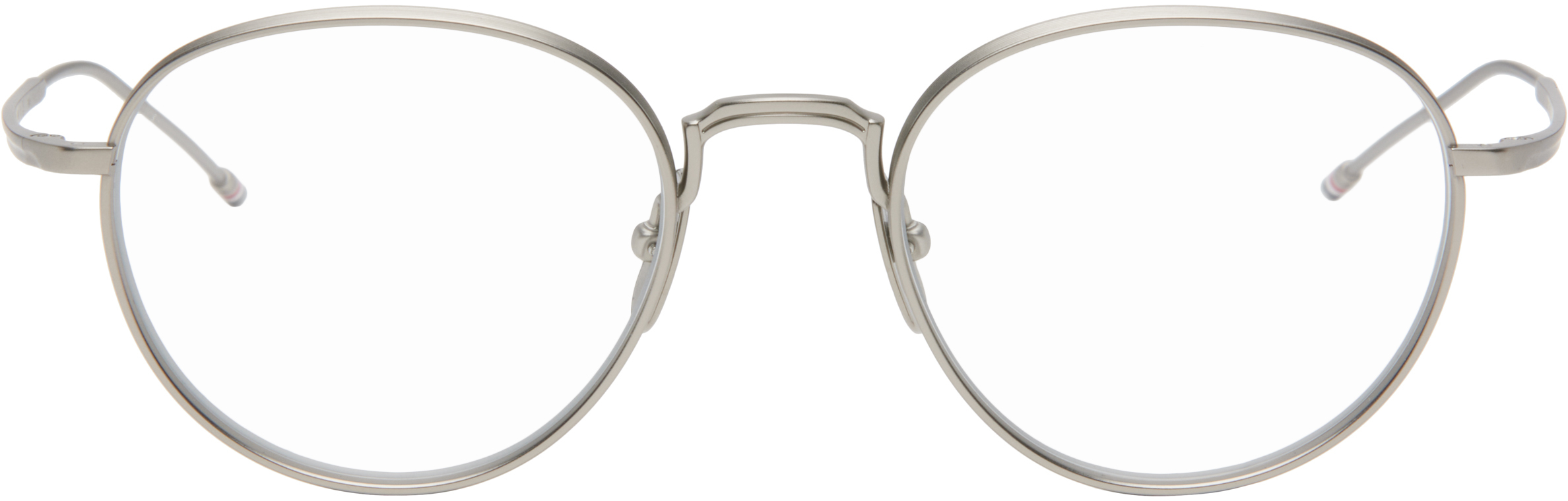 Silver Titanium Round Glasses