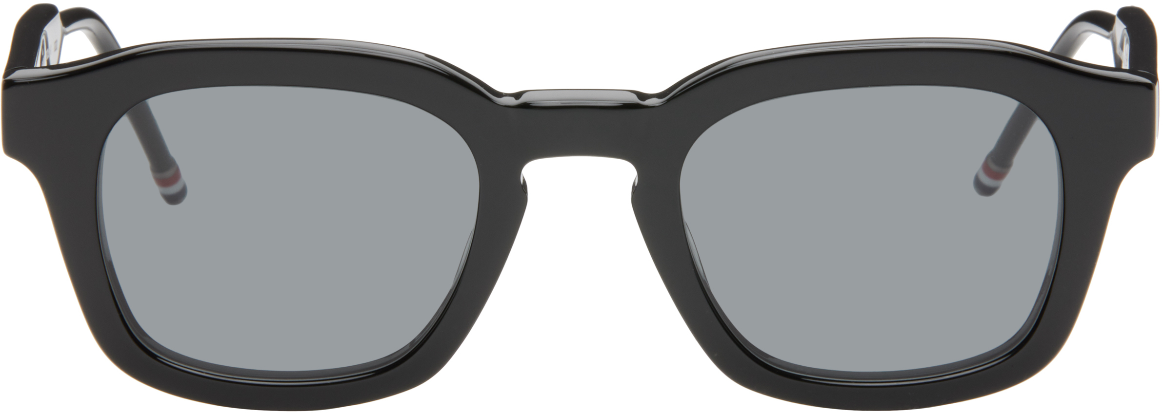 Black Acetate Rectangular Sunglasses