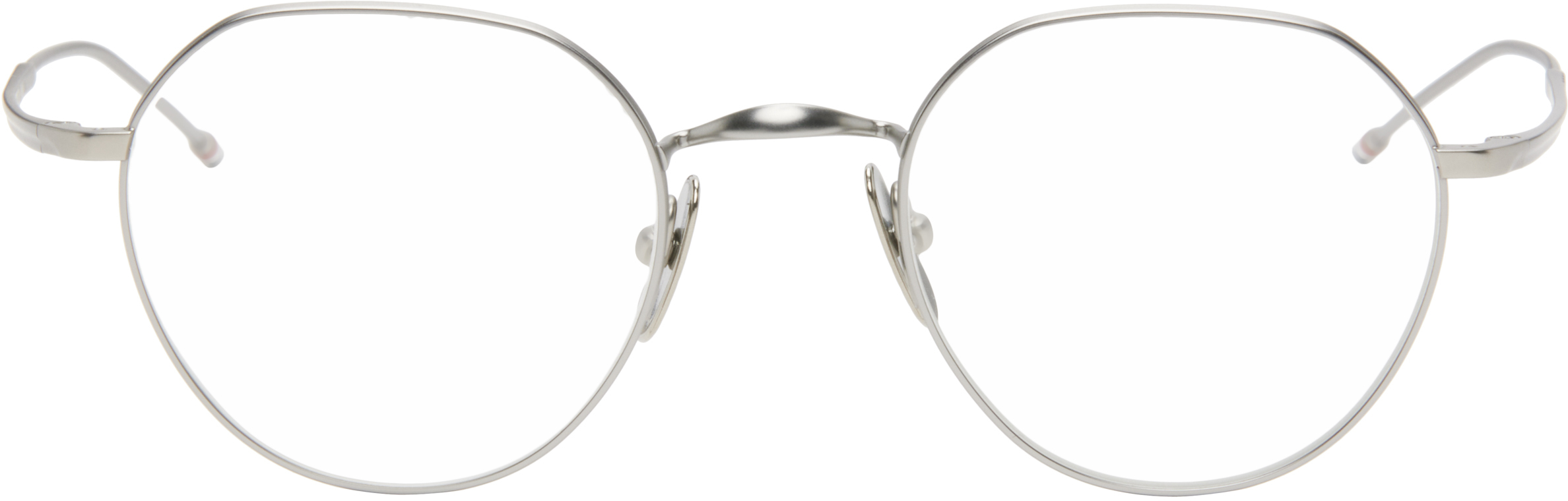 Silver Titanium Round Glasses