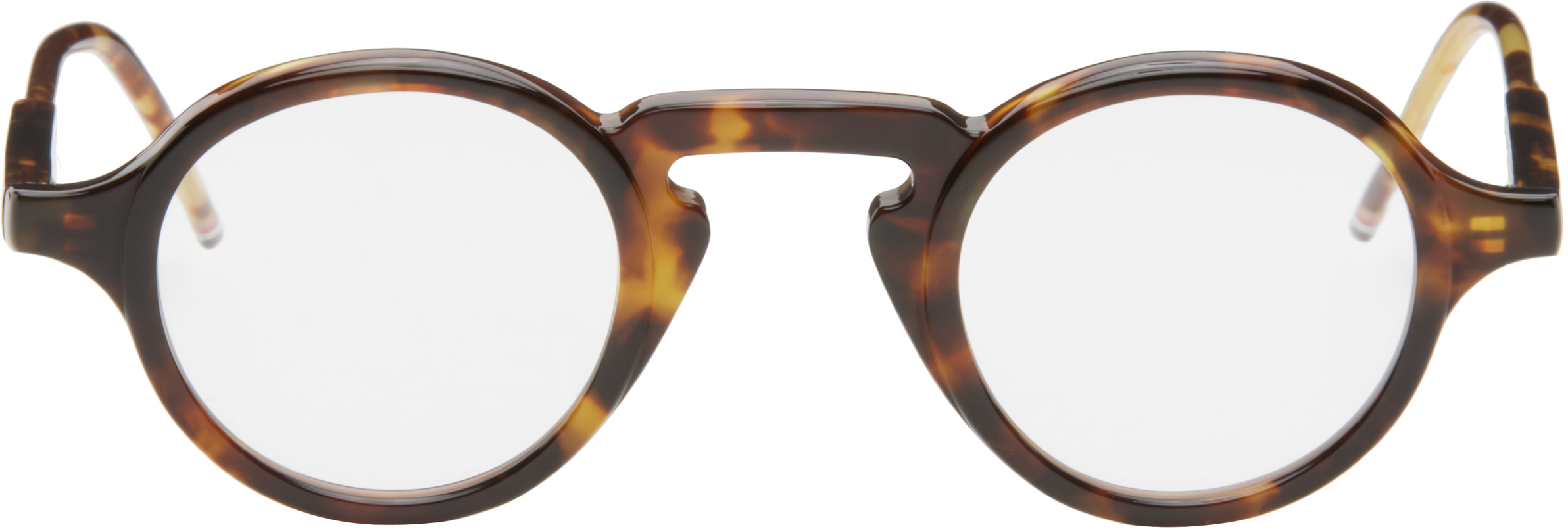 Brown Tortoise Round Acetate Glasses