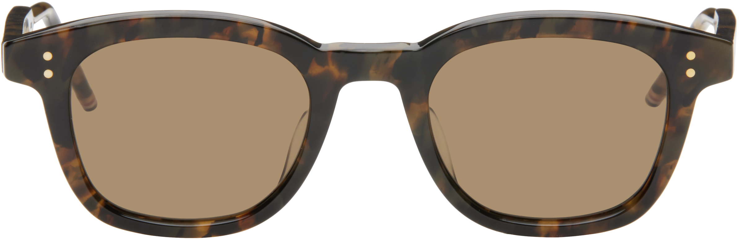 Brown Tokyo Tortoise Acetate Rectangular Sunglasses