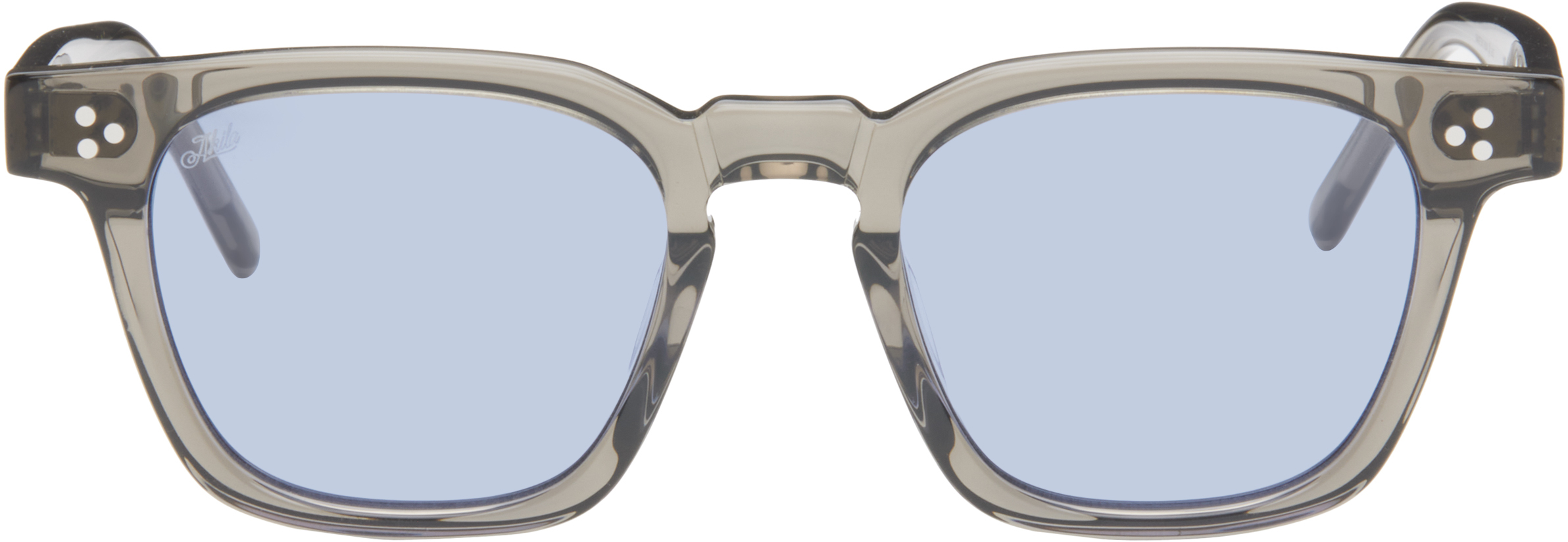 Shop Akila Gray Calipso Sunglasses In Grey / Blue