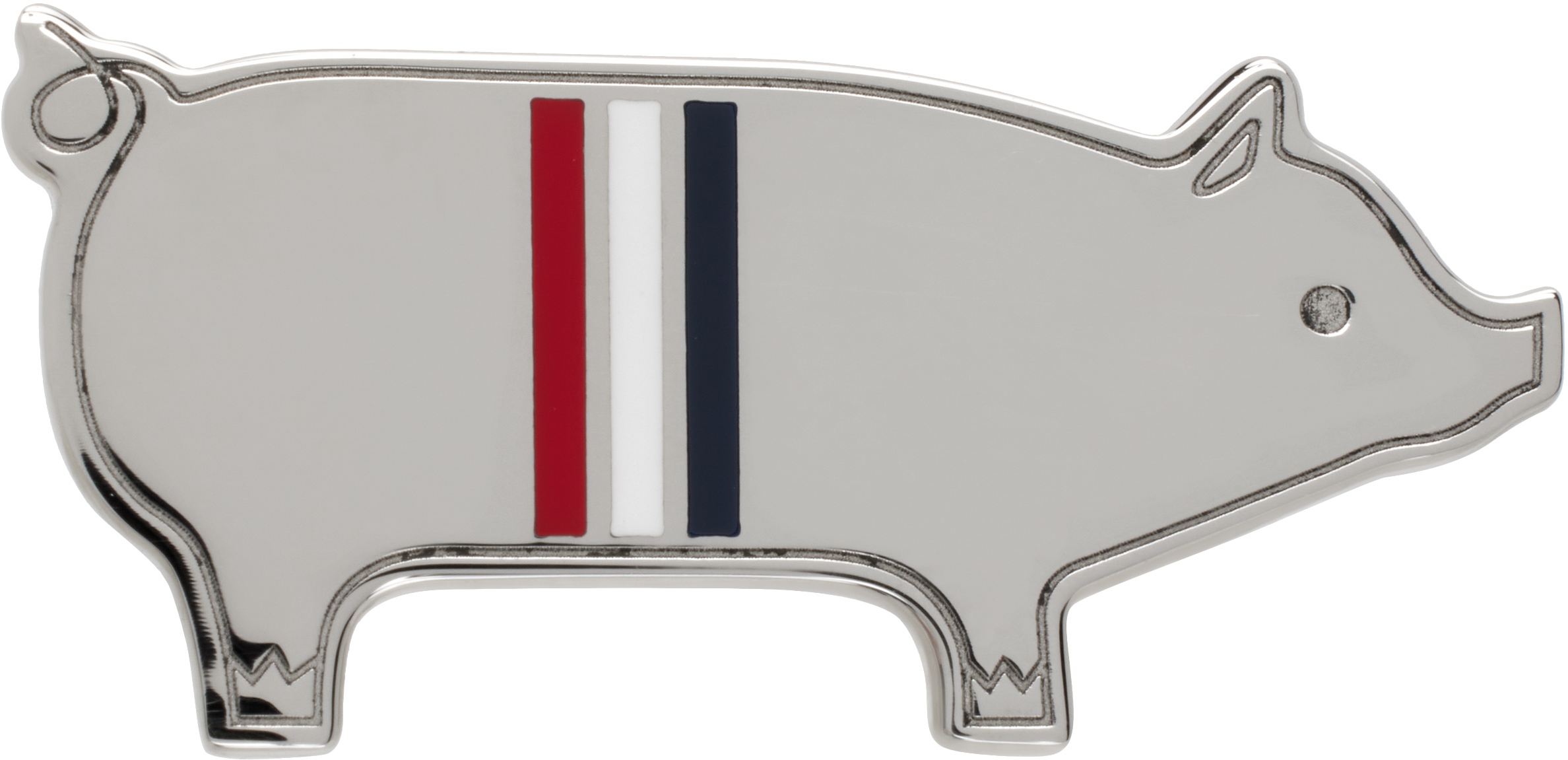 Silver Pig Tie Bar